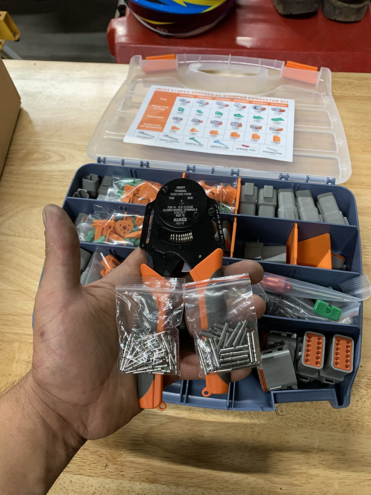 iCrimp Closed Barrel Crimper 4 Way Indent,8 Impression Type for Deutsch Solid Contacts gage 14,16&18(IWD-16) customer photo 1