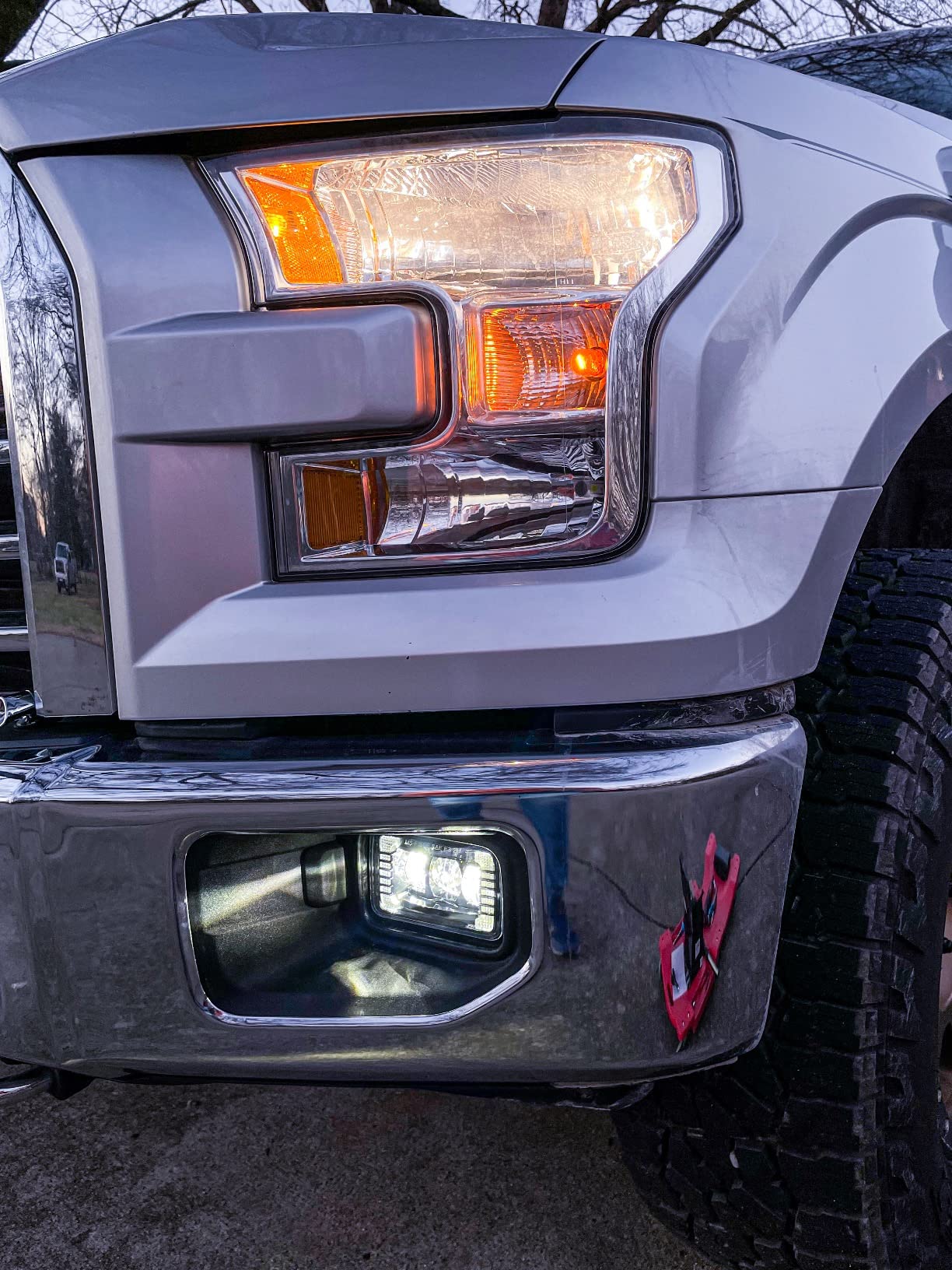 Z-OFFROAD DOT Approved LED Fog Lights for Ford F150 2015-2020, Waterproof Rectangular Bumper Driving Lamp Set Assembly Kit - Black customer photo 1