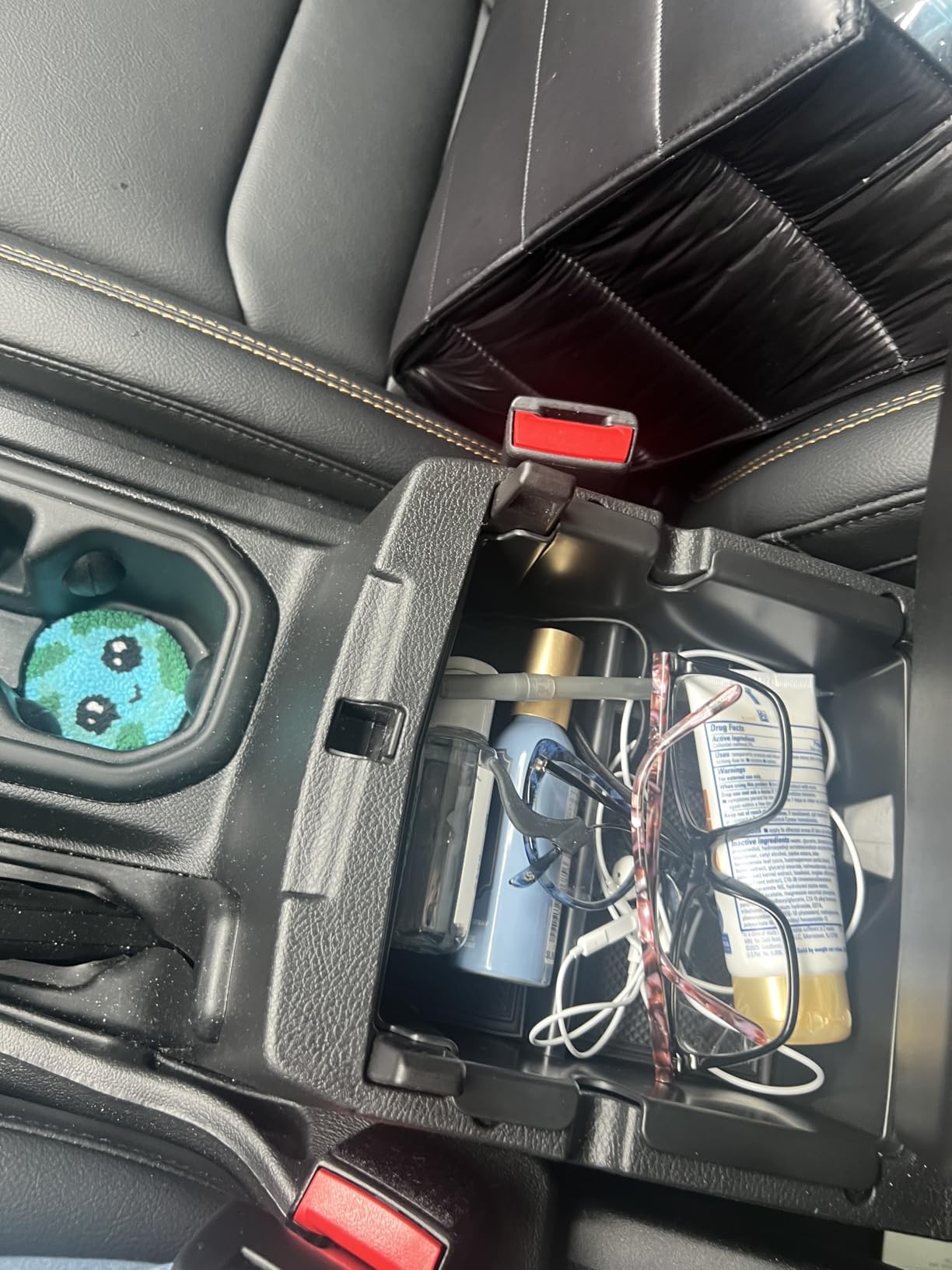 JKCOVER Compatible with Center Console Organizer Tray Jeep Wrangler JL/JLU 2018-2021 2022 2023 2024 2025 and Jeep Gladiator JT Truck 2020-2023 2024 2025 Insert Armrest Accessories (Not for JK/JKU) customer photo 1