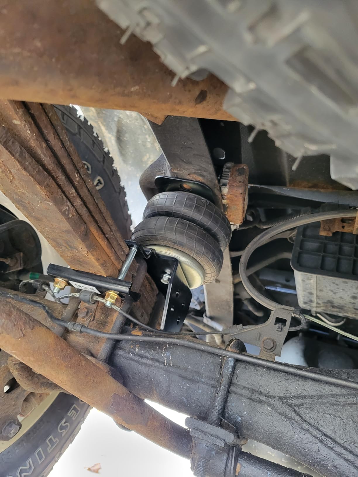 TORQUE Airbag Air Bag Suspension Kit compatible with 2007-2021 Toyota Tundra 2WD 4WD Rear Helper Bag Spring Towing 5000 lbs (Replaces Firestone Ride Rite 2445) (TR2445) customer photo 1