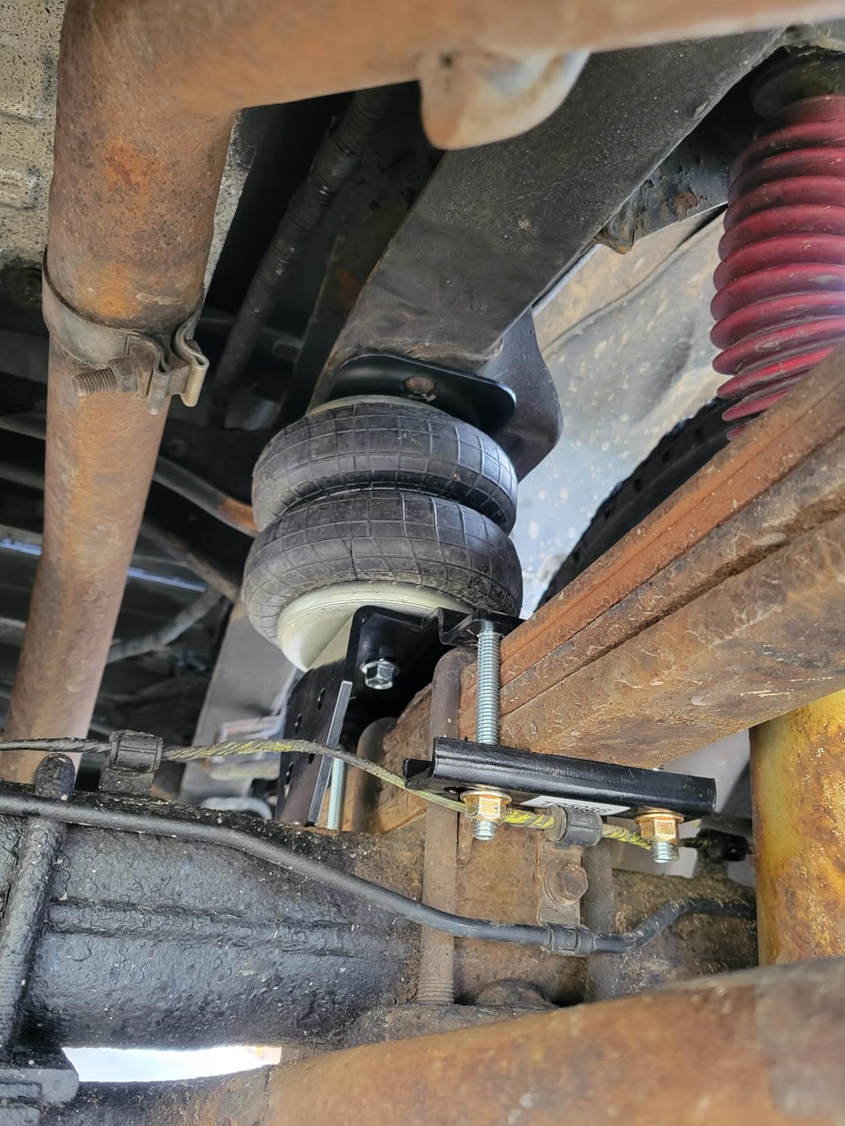 TORQUE Airbag Air Bag Suspension Kit compatible with 2007-2021 Toyota Tundra 2WD 4WD Rear Helper Bag Spring Towing 5000 lbs (Replaces Firestone Ride Rite 2445) (TR2445) customer photo 2