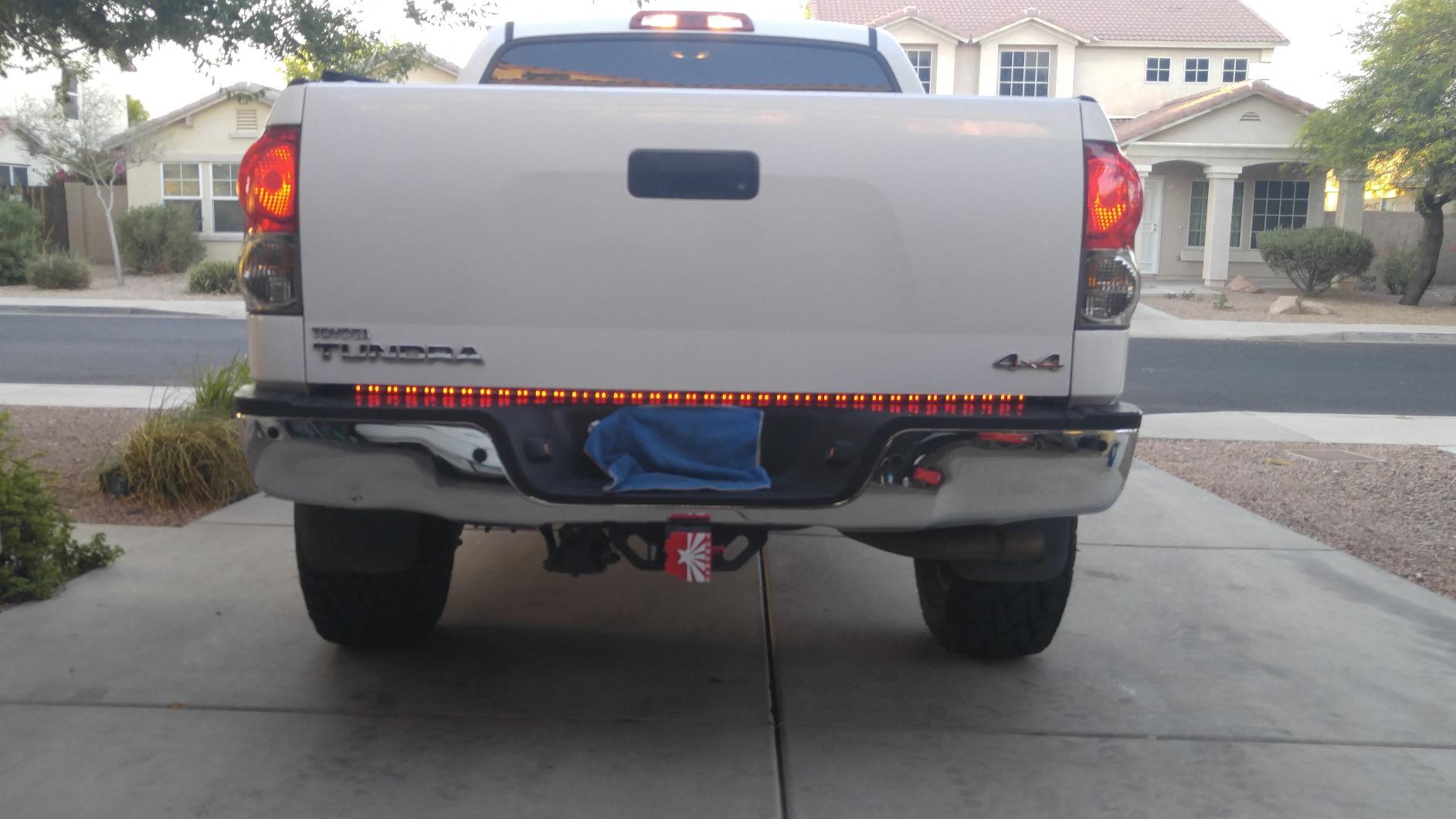 ICBEAMER Triple Row 60 inch 504 pcs LED for Pick up/Truck Tailgate Light Bar Side Bed Light Strip Bar IP67 Waterproof Reverse- 6 Functions Tail/Brake/Sequential/Turn Signals/Reverse/Flashing Lights customer photo 1