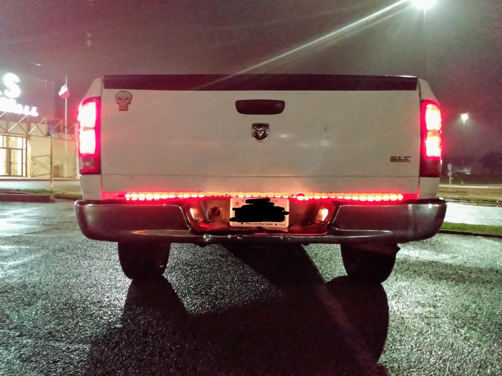 ICBEAMER Triple Row 60 inch 504 pcs LED for Pick up/Truck Tailgate Light Bar Side Bed Light Strip Bar IP67 Waterproof Reverse- 6 Functions Tail/Brake/Sequential/Turn Signals/Reverse/Flashing Lights customer photo 2