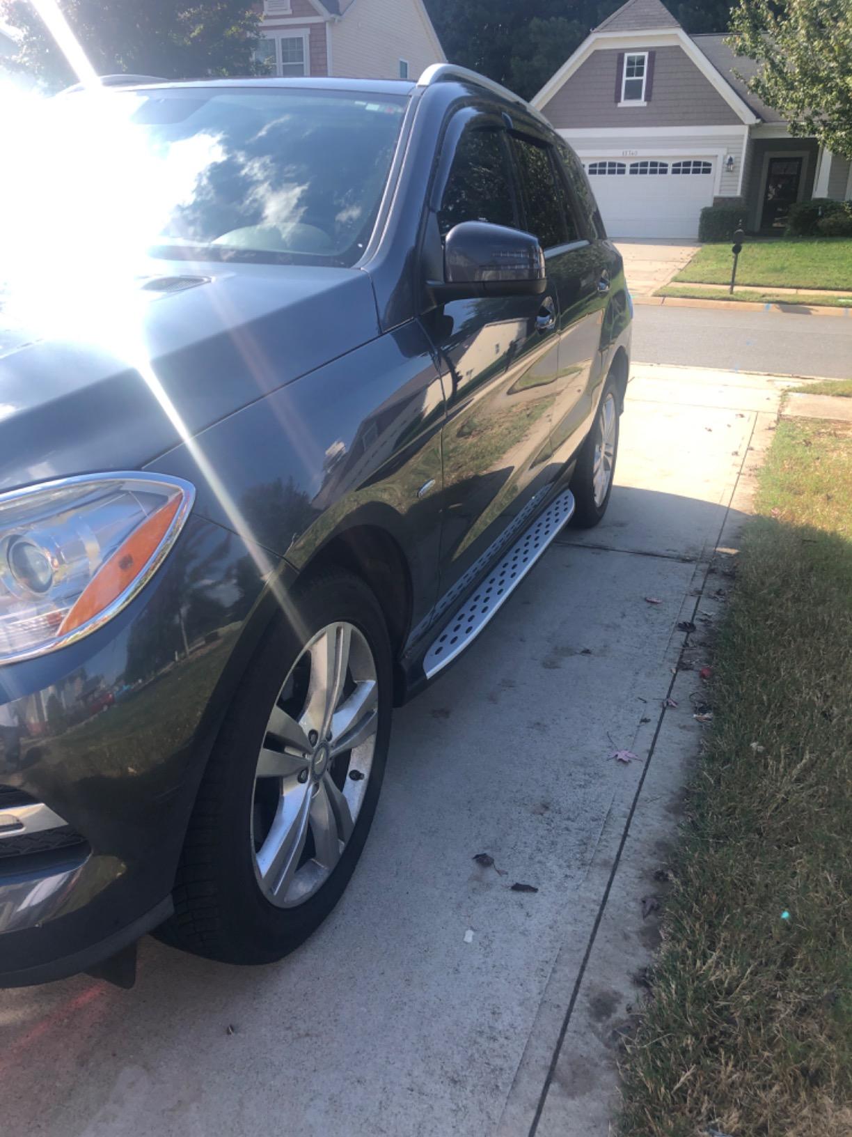 IKON MOTORSPORTS Side Step Bars Compatible with 12-15 Mercedes-Benz ML-Class, 16-19 GLE-Class W166 SUV Factory Style Running Board customer photo 1