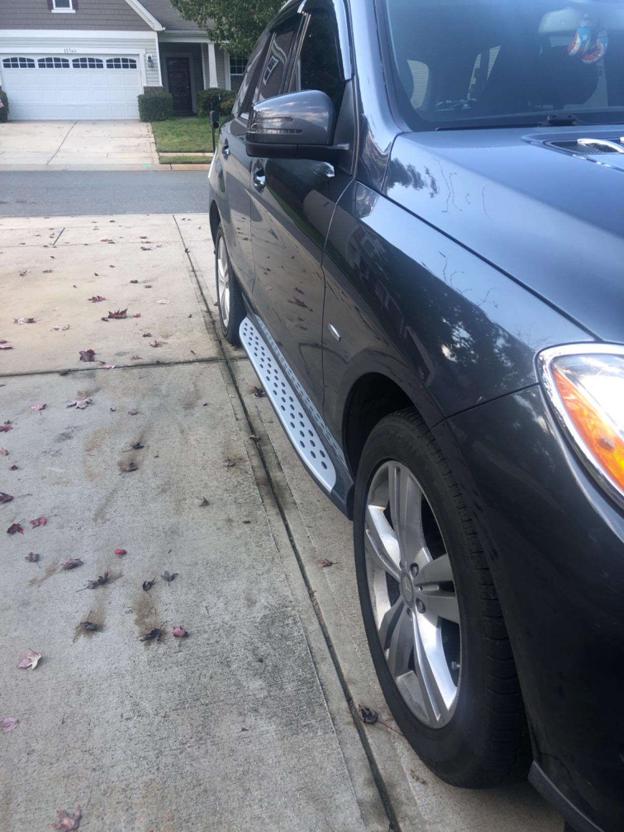 IKON MOTORSPORTS Side Step Bars Compatible with 12-15 Mercedes-Benz ML-Class, 16-19 GLE-Class W166 SUV Factory Style Running Board customer photo 2