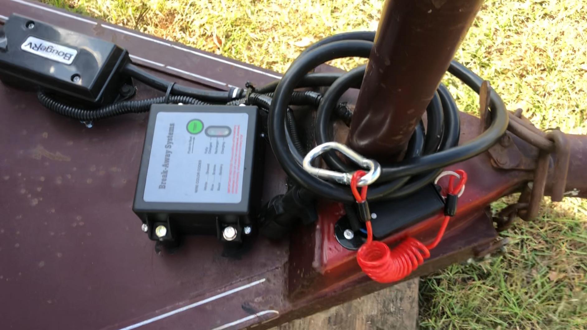 BUNKER INDUST Trailer Brake Breakaway Kit with Charger, LED Display, Switch, 12V 5Ah Battery for Trailer Caravan customer photo 1