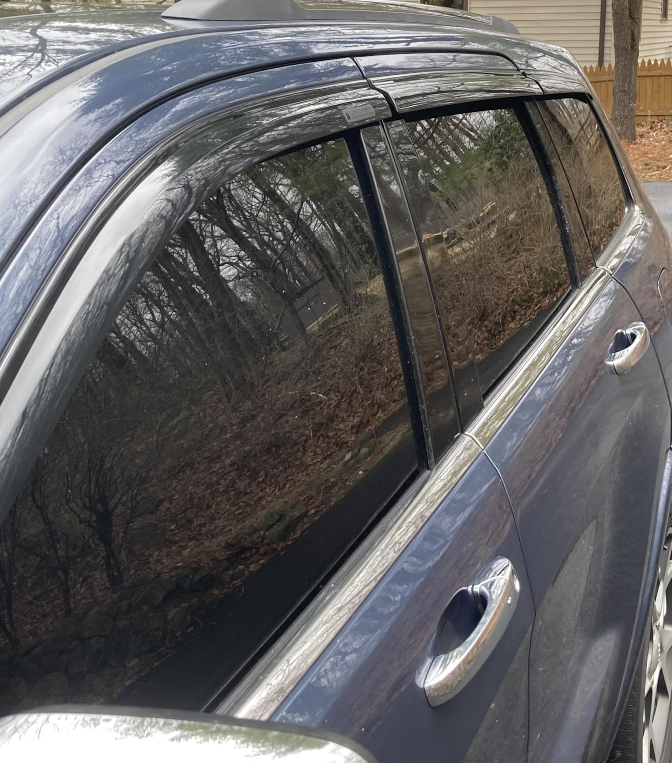 AUTOCLOVER Tape-On Rain Guards Window Visors 6 Pcs Set for Jeep Grand Cherokee 2014-2021 / Window Deflectors, Out-Channel Vent Shades (Black) customer photo 1