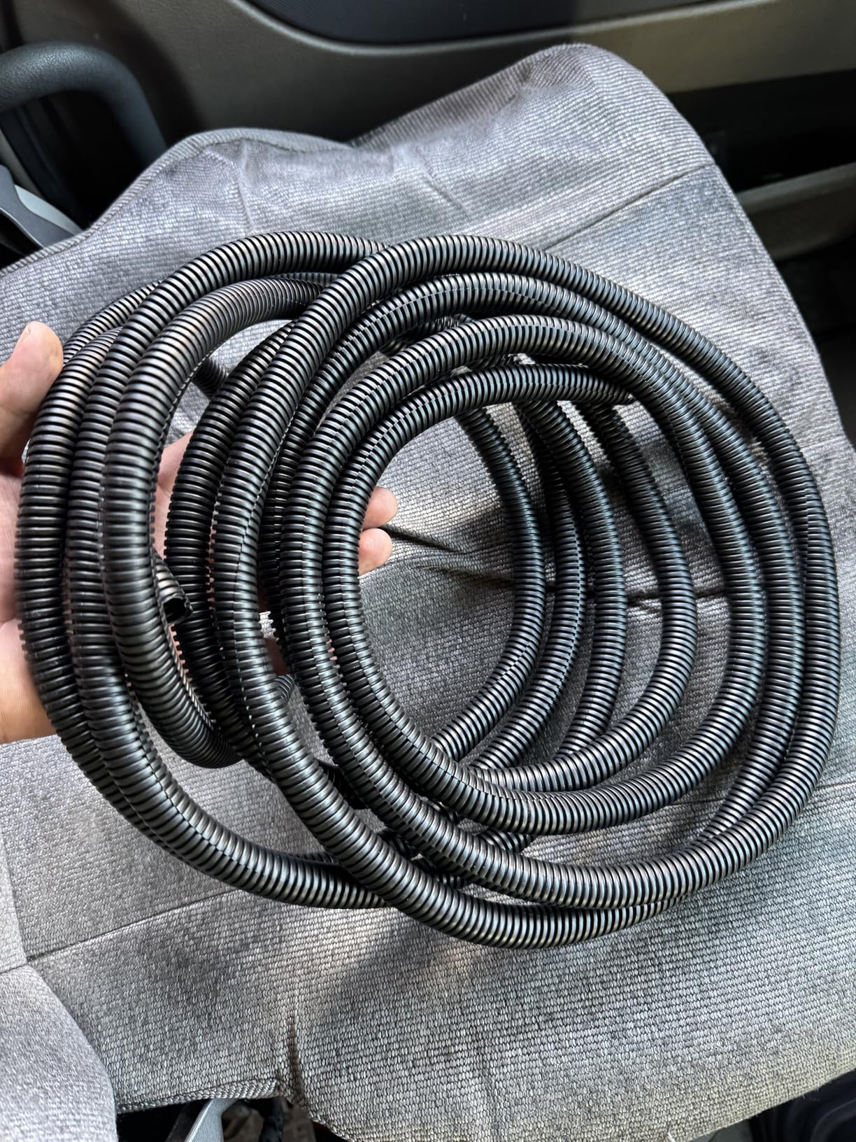 ZhiYo 10FT 3/4in Wire Loom Split Tubing Auto Wire Conduit Flexible Cover High Temperature Heat Resistant -40F to 257F customer photo 2
