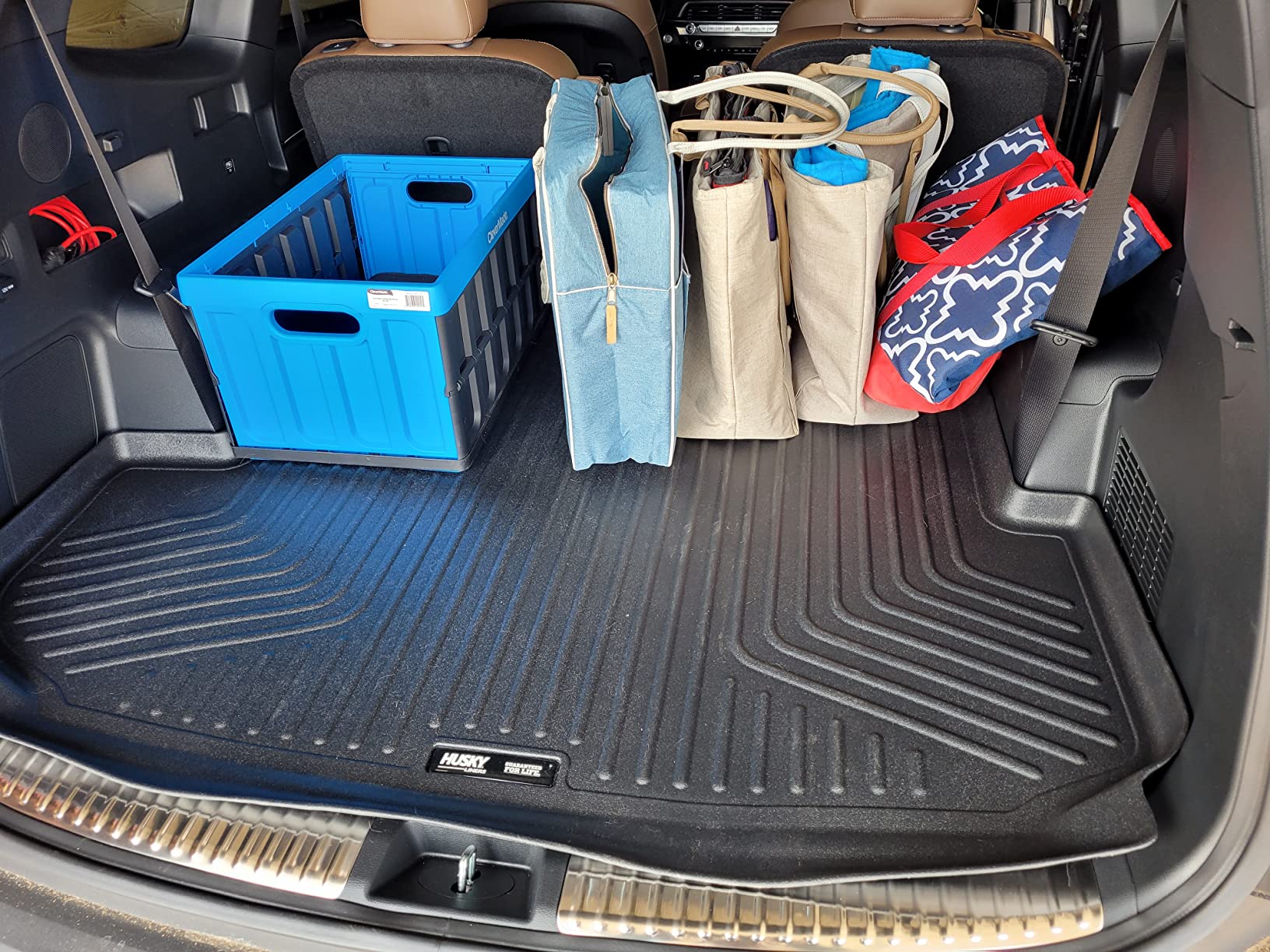 Husky Liners Weatherbeater Cargo Liner | Fits 2020-2025 Kia Telluride (to Back of 2nd Row Over Folded Flat 3rd Row) | Cargo, 1-pc. Black - 22691 customer photo 1