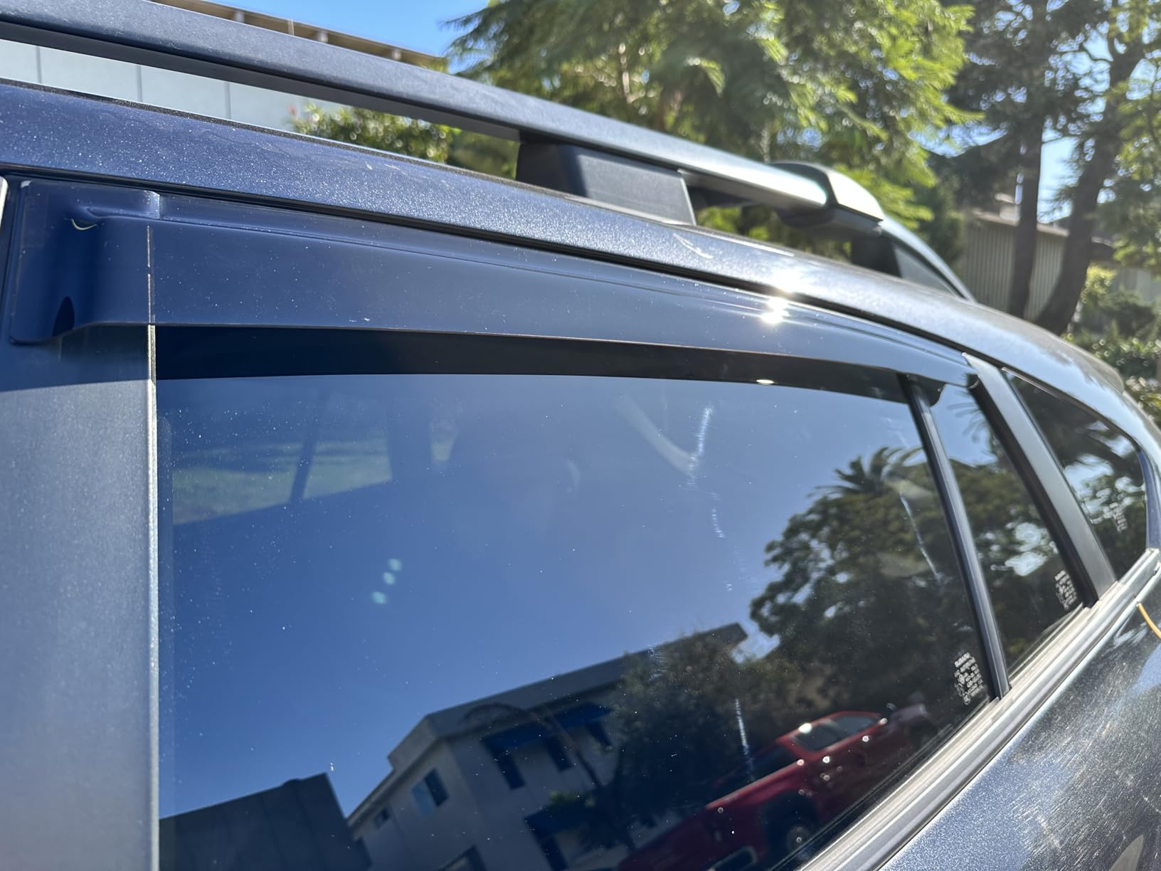 2018-2023 Tape-On Side Window Deflector Visors for Subaru Crosstrek & for Subaru Impreza Hatchback 2017-2023 Smoke Tinted Rain Guards customer photo 2