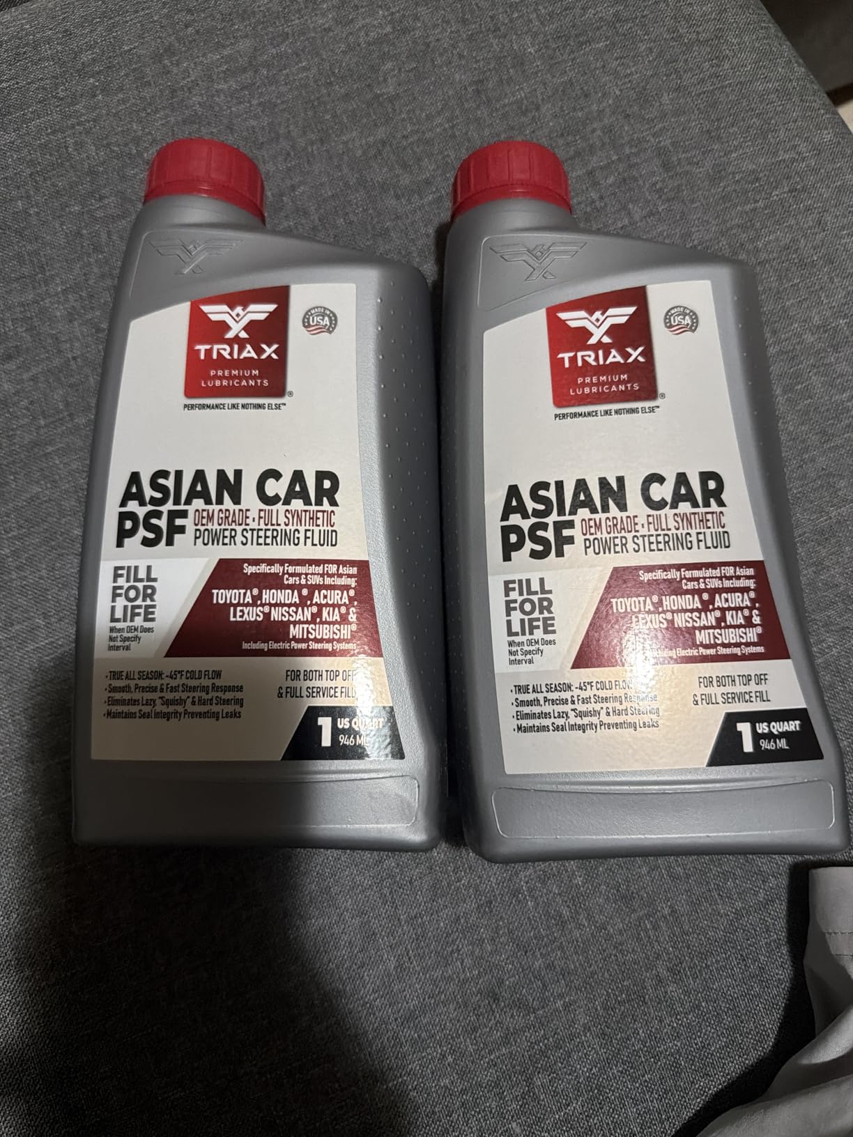 TRIAX Asian Car PSF Hydraulic & Electric Full Synthetic OEM Grade Power Steering Fluid, 1 Quart customer photo 2