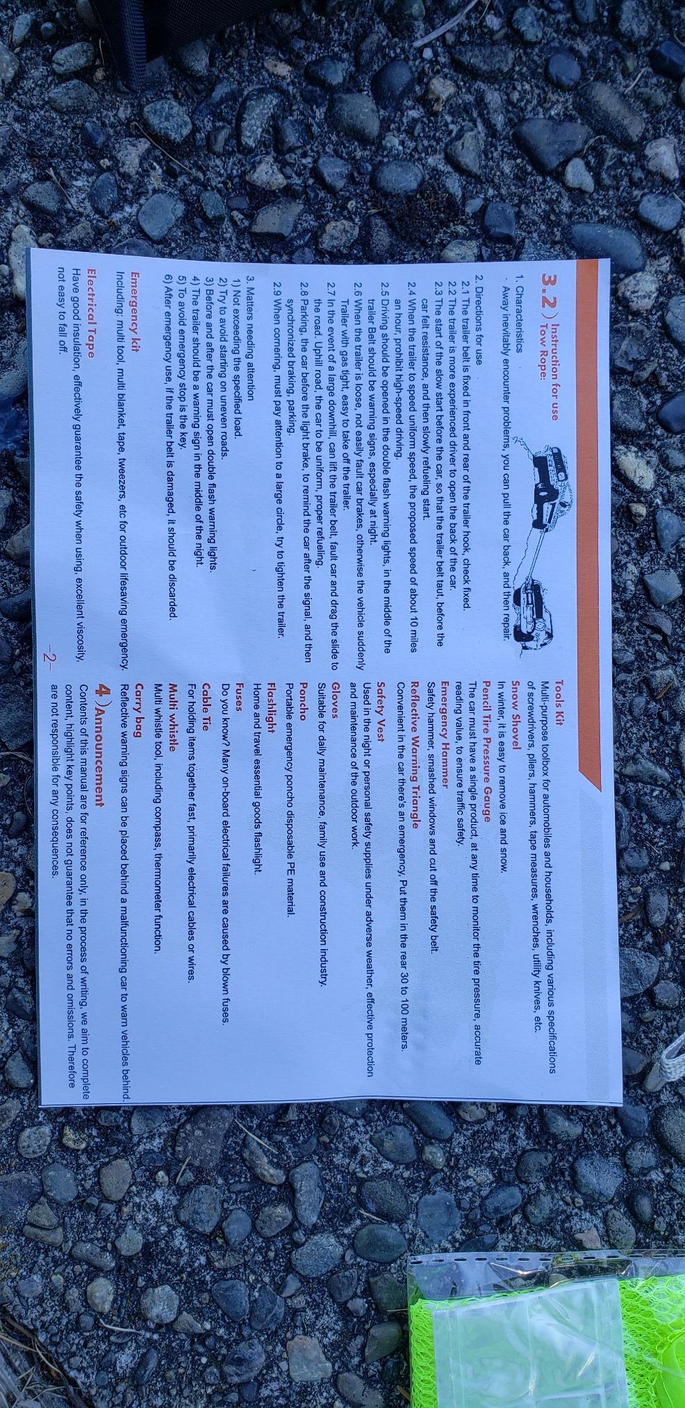 Vetoos Roadside Emergency Car Kit with Jumper Cables, Auto Vehicle Safety Road Side Assistance Kit Essentials, Winter Car Kit for Women and Men, with Mini Car Tool Set, Dial Tire Pressure Gauge customer photo 1