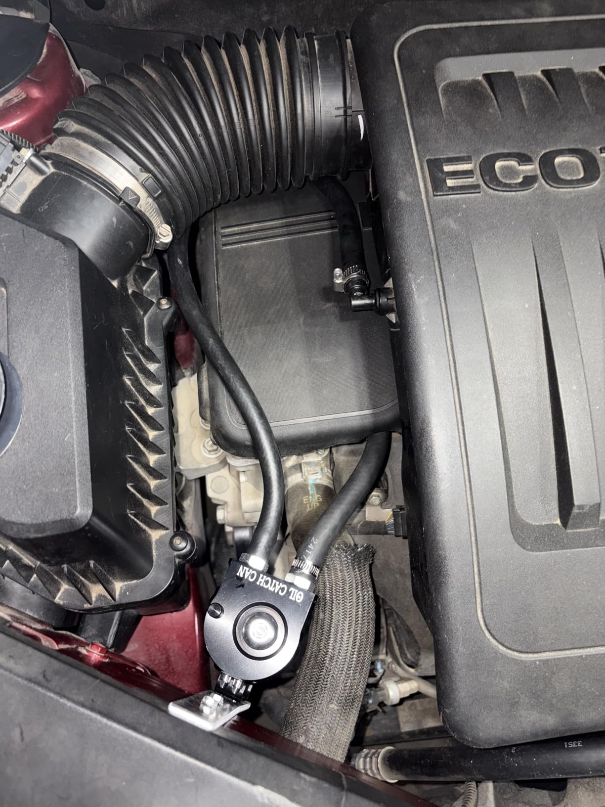 EVIL ENERGY Oil Catch Can, Universal Baffled Catch Can Kit with Breather Filter, 300ml Aluminum Air Oil Separator Tank NBR Fuel Hose Kits for PCV System customer photo 2