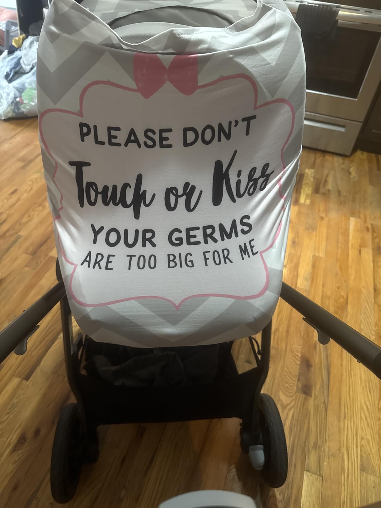 Metplus No Touch Sign Car Seat Cover for Babies, Mom Nursing Covers Breastfeeding Scarf, Multi Use Infant Carseat Canopy for Newborn Carrier/Stroller/Shopping Cart, Baby Shower Gifts for Boy Girl customer photo 2