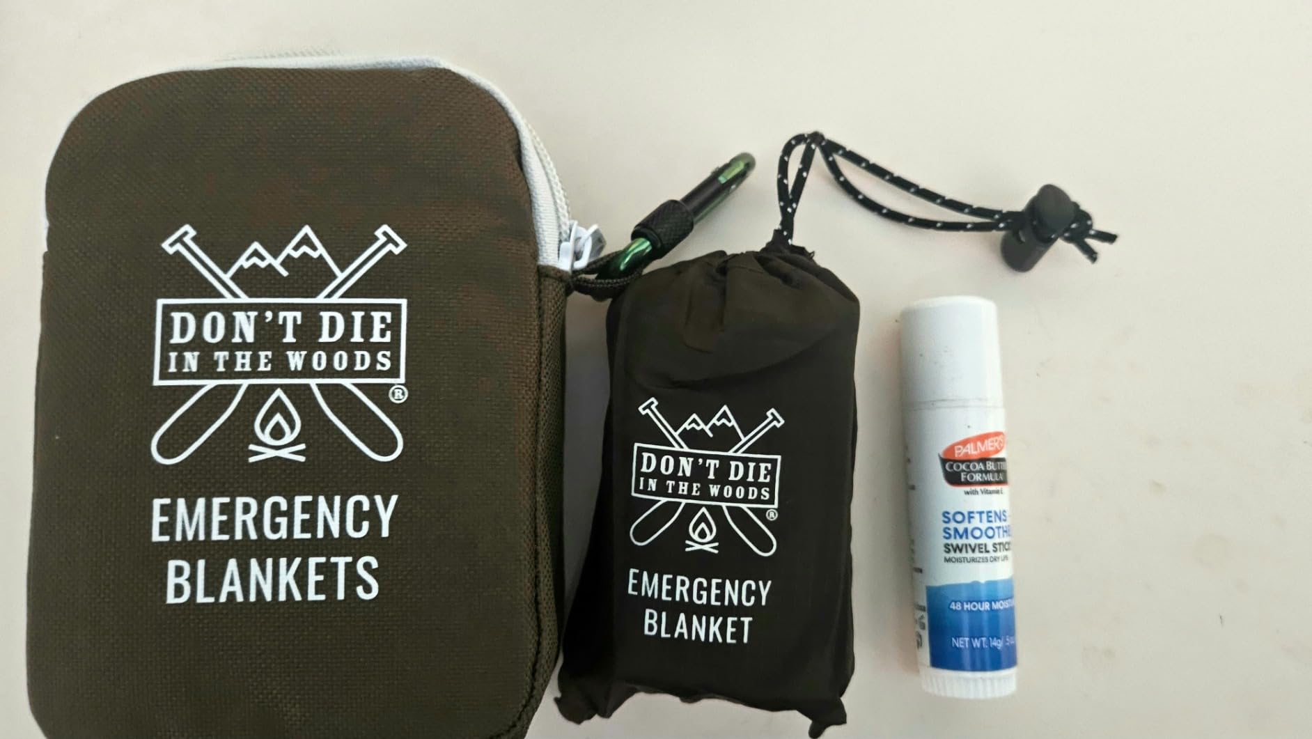 Don't Die In The Woods - World's Toughest Emergency Blankets [4-Pack] Extra Thick Thermal Mylar Space Blanket - One of The Ten Essentials Outdoor Survival Gear for Hiking Camping First Aid Kit (Camo) customer photo 2