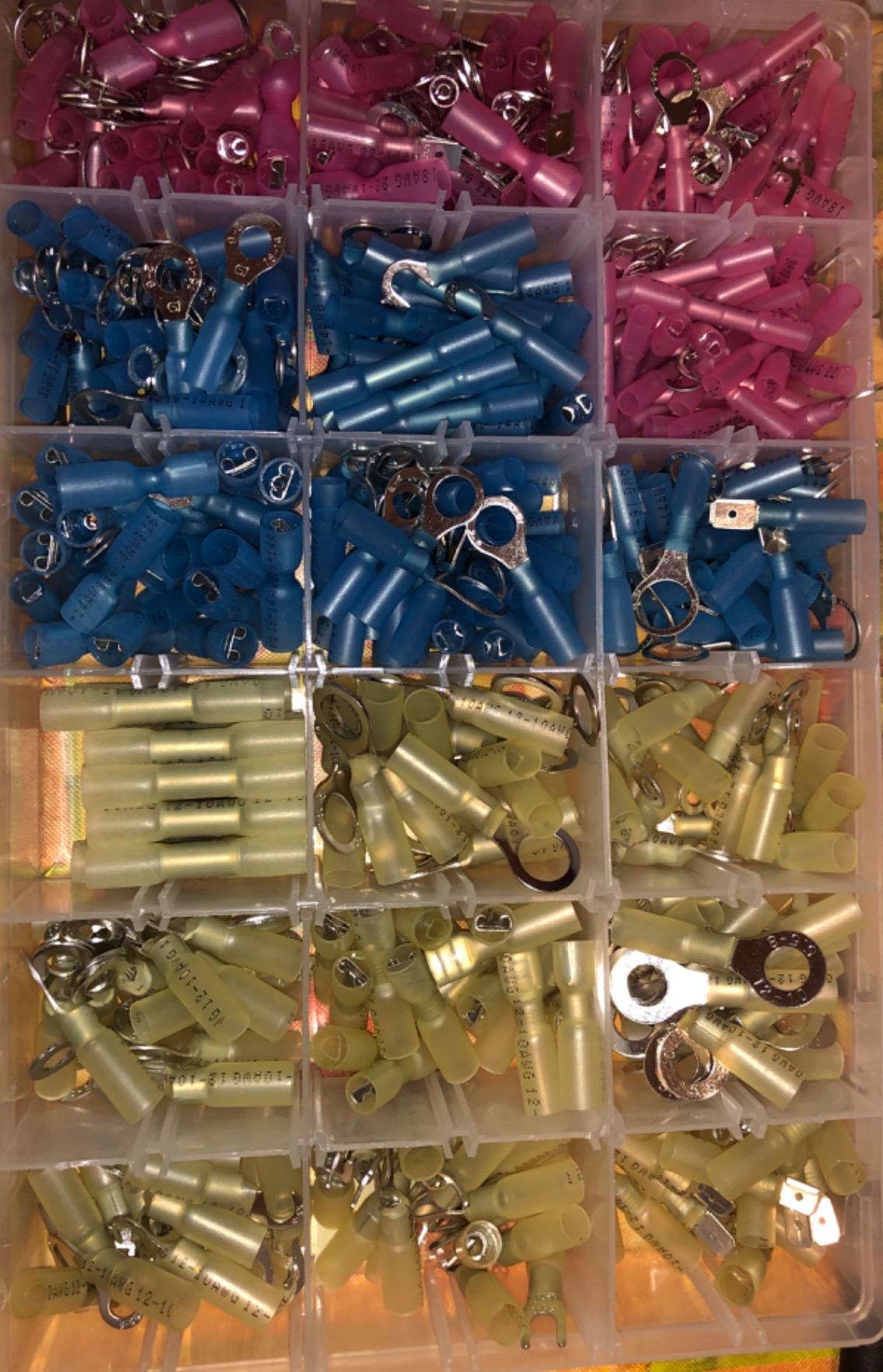 Nilight 540 PCS Heat Shrink Wire Connectors Waterproof Automotive Marine Electrical Terminals Kit Ring Fork Hook Spade Butt Splices customer photo 1