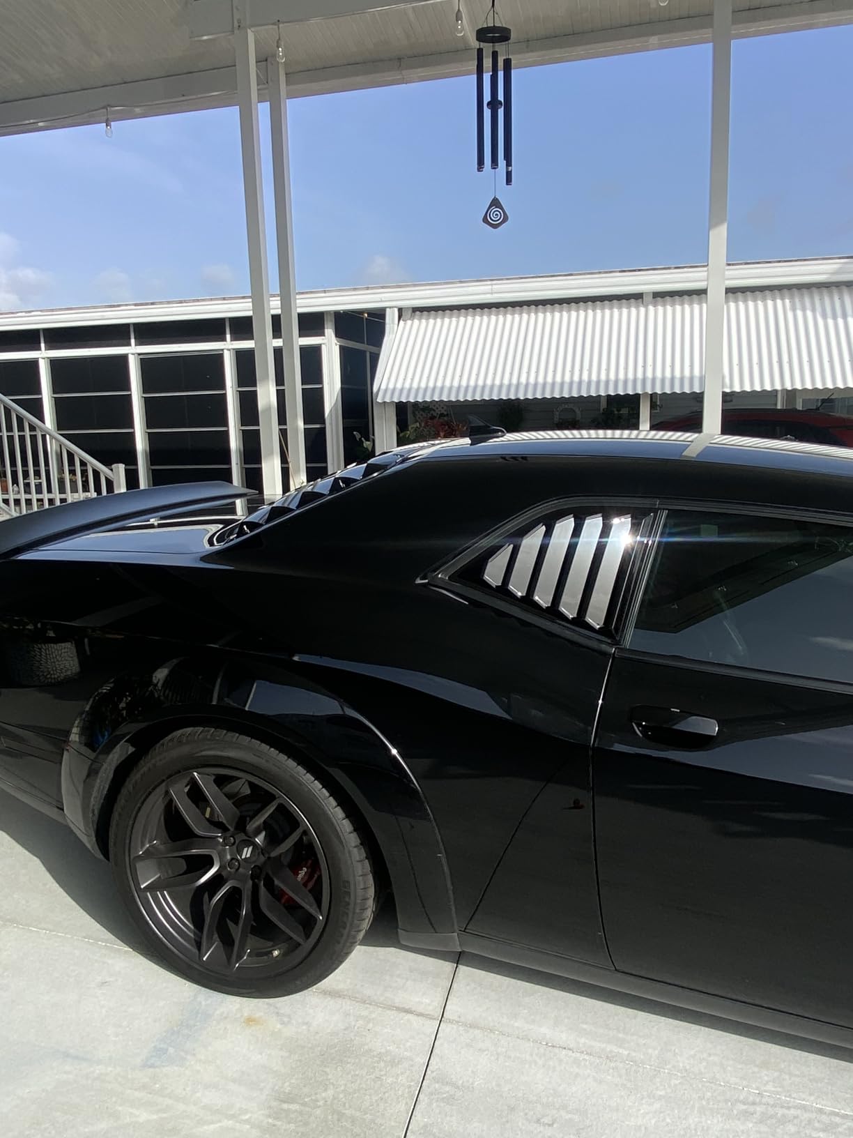 Rear Window Louvers | Retro Fastback Style ABS Rear Window Cover | Lift-Off One-Piece Design with Easy No-Drill Installation | Compatible with 2008-2023 Dodge Challenger customer photo 1