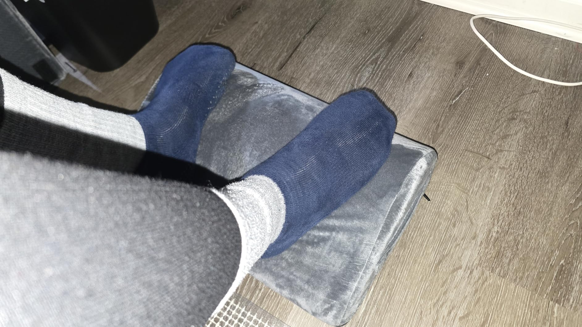 ComfiLife Foot Rest for Under Desk at Work - Adjustable Height Memory Foam Foot Stool, Ergonomic Footrest for Back & Hip Pain Relief (Black) customer photo 1