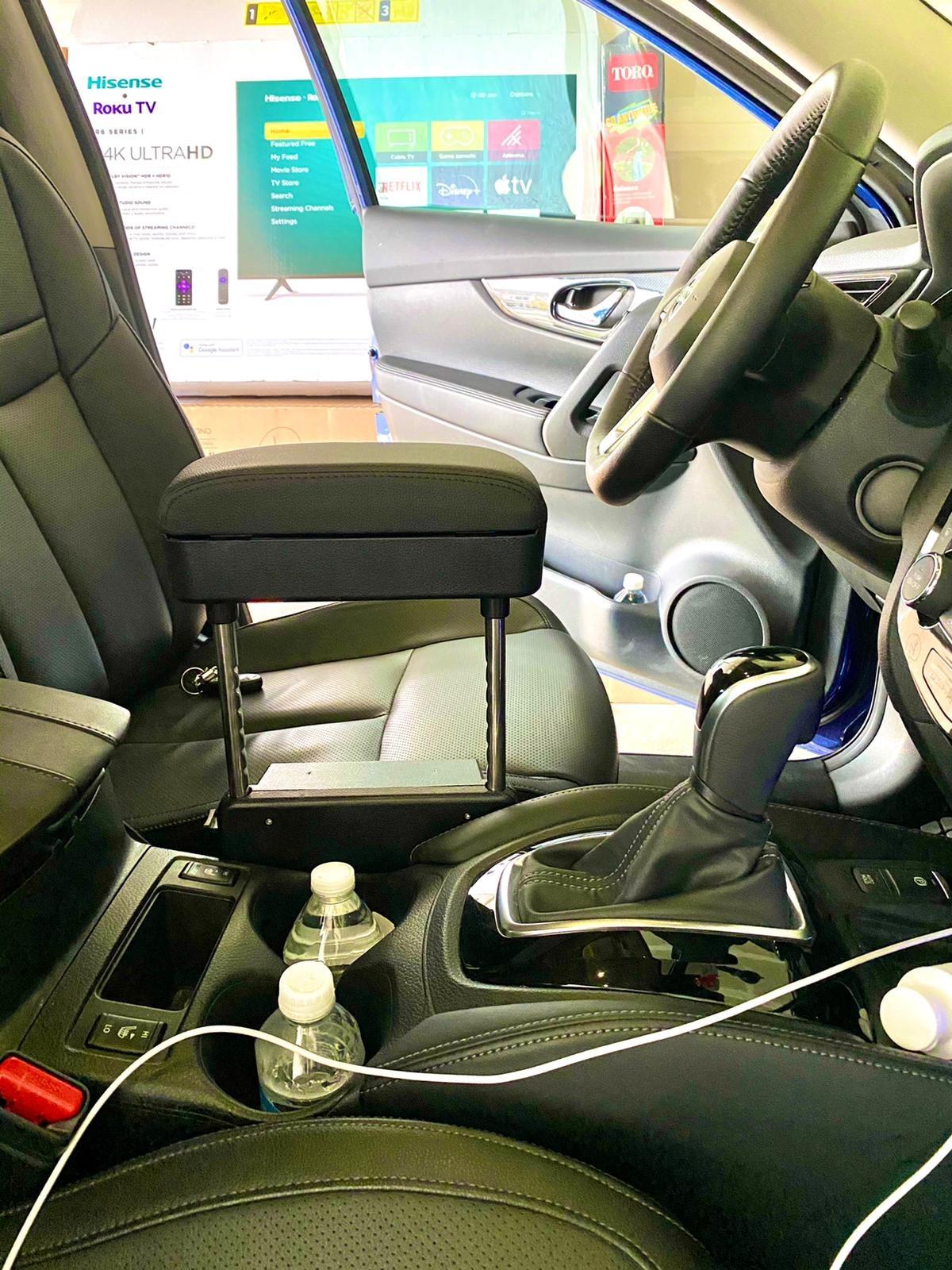SKTU Auto Car Armrest Extender Support Elbow & Forearm Arm Wrist Rest Support Adjustable Height Comfort Pad Universal Fit for Most Car Models Center Console (Black with Organizer) customer photo 2