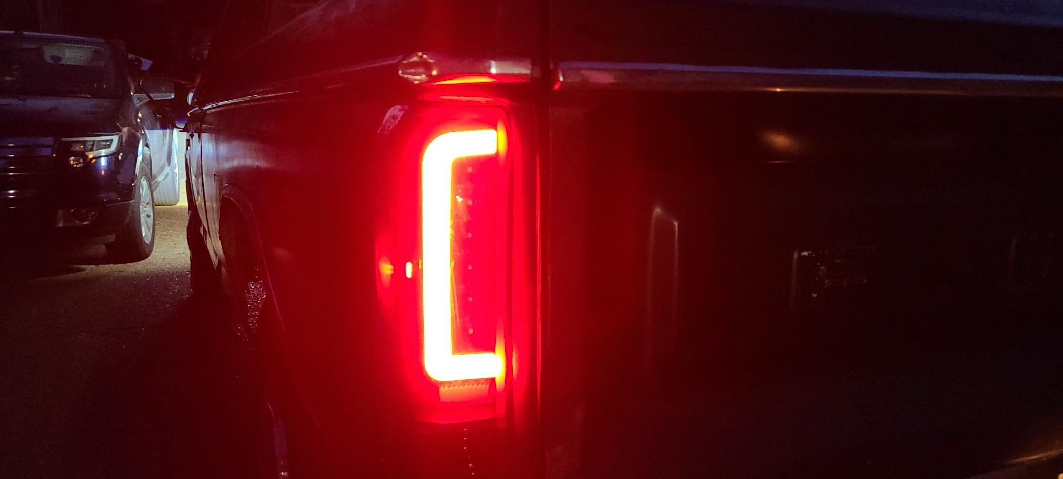 AmeriLite Truck 3D C-Type Halogen, Led, Tube Dark Smoke Replacement Tail Light Set For 1989-1996 Ford F150 Bronco F250 F350 - Passenger and Driver Side customer photo 2