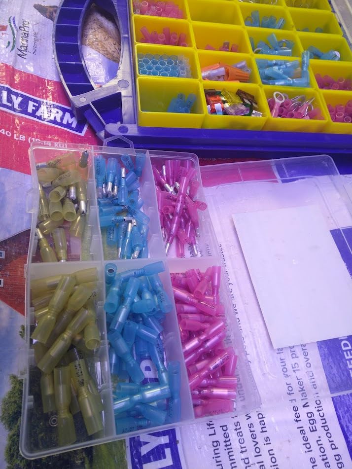 haisstronica 220PCS Heat Shrink Bullet Connectors AWG22-10 Male and Female Wire Bullet Terminals Blue Red Yellow Bullet Butt Terminals Kit customer photo 1