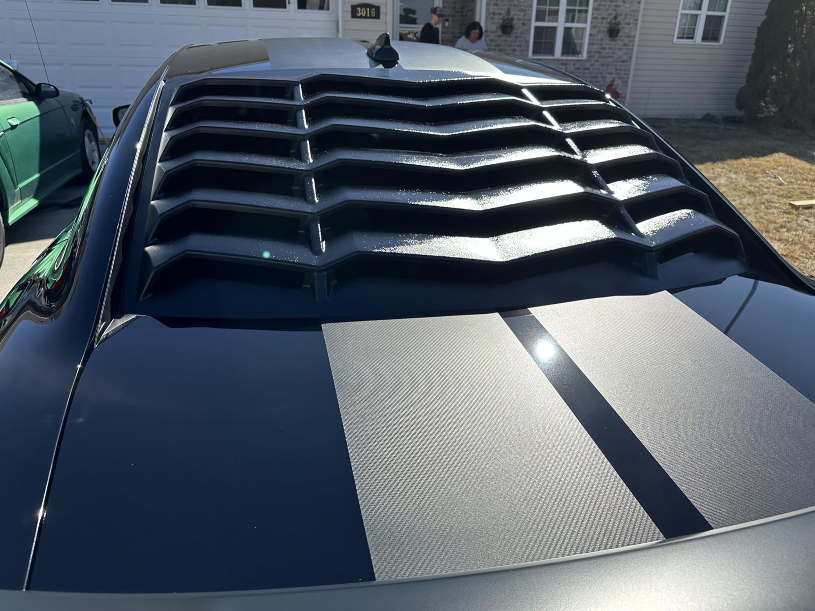 LE-JX Matte Black Rear Window Louver Cover, Lambo Style Custom Fit All Weather ABS Compatible with 2011-2023 Dodge Charger SXT/GT/RT/RT Scat Pack/Scat Pack Widebody/SRT Hellcat Widebody customer photo 2