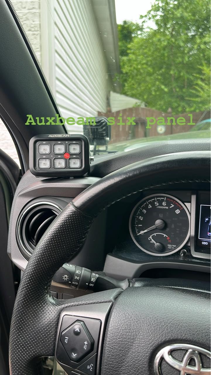 Auxbeam 6 Gang Switch Panel BC60 Universal Circuit Control Relay System Automatic Dimmable LED Switch Pod Touch Control Panel Switch Box for Car Truck Pickup Boat UTV SUV - Blue, 3 Years Warranty customer photo 1