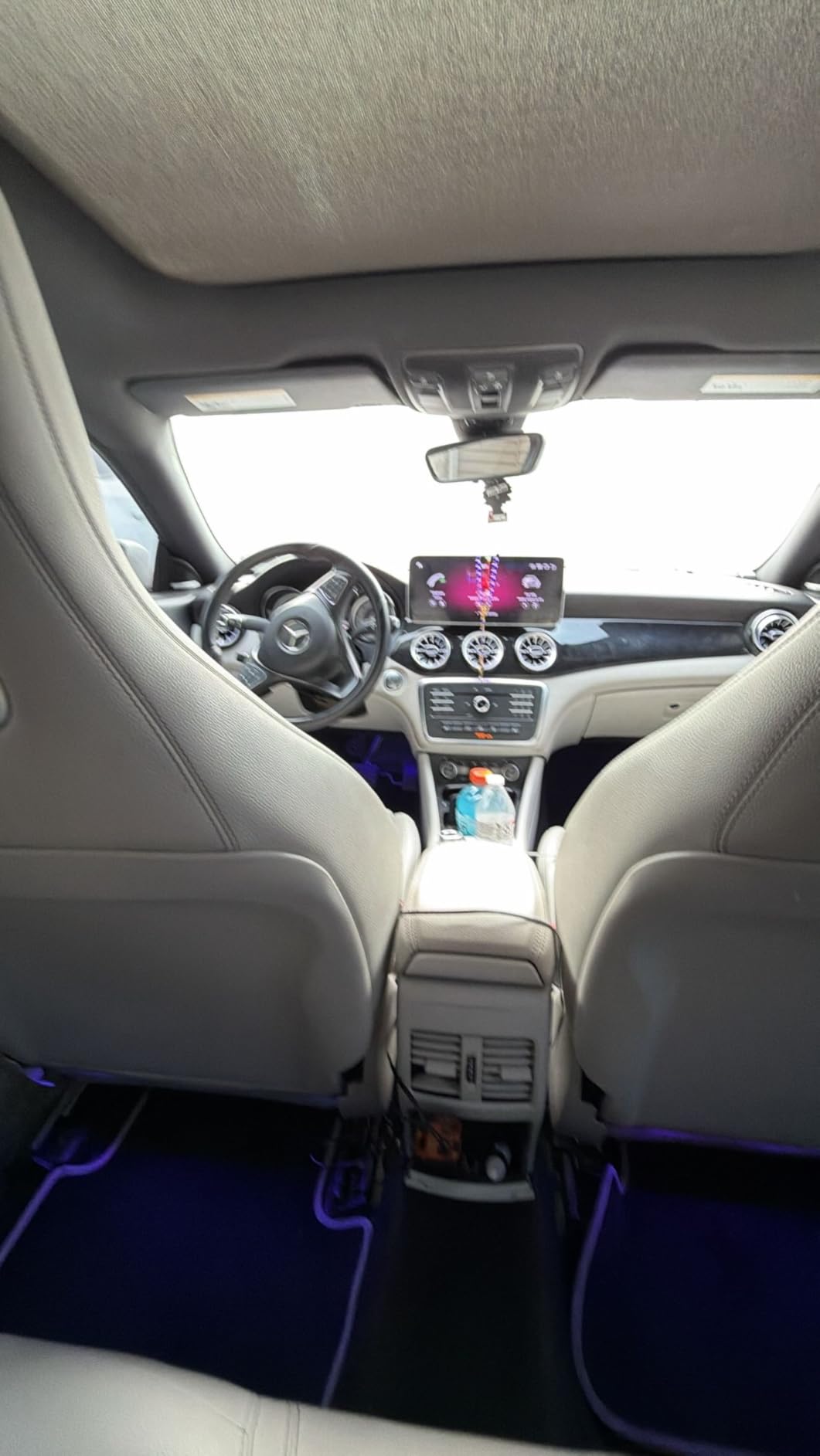 Xprite RGB LED Car Interior Bluetooth Light Strips with Remote & Control Box, 4 PCS Under Dash Footwell Lights Kit customer photo 1