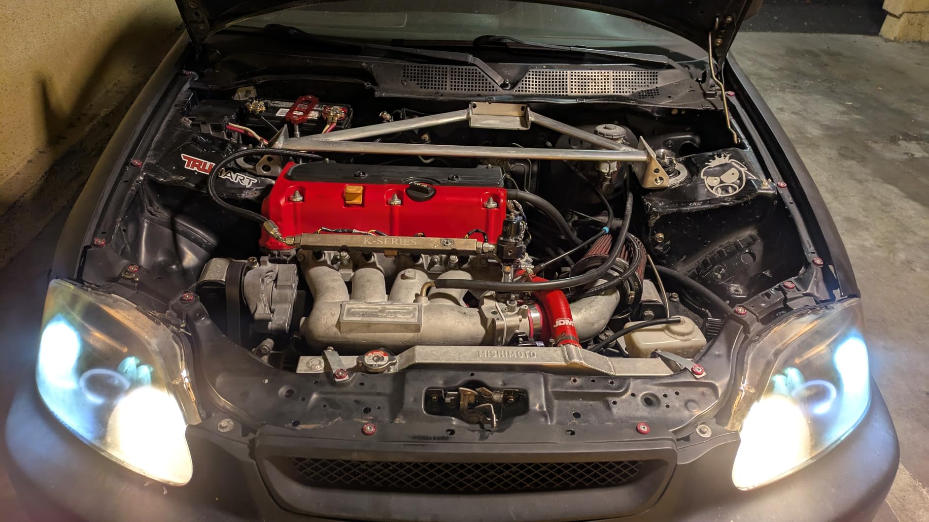 Universal 150ml Car Oil Catch Can Kit Reservoir Tank, Compact Baffled 3-Port Oil Separator 2 Inlets 1 Outlet Black with Breather Filter + Drain Valve HTRACING customer photo 2