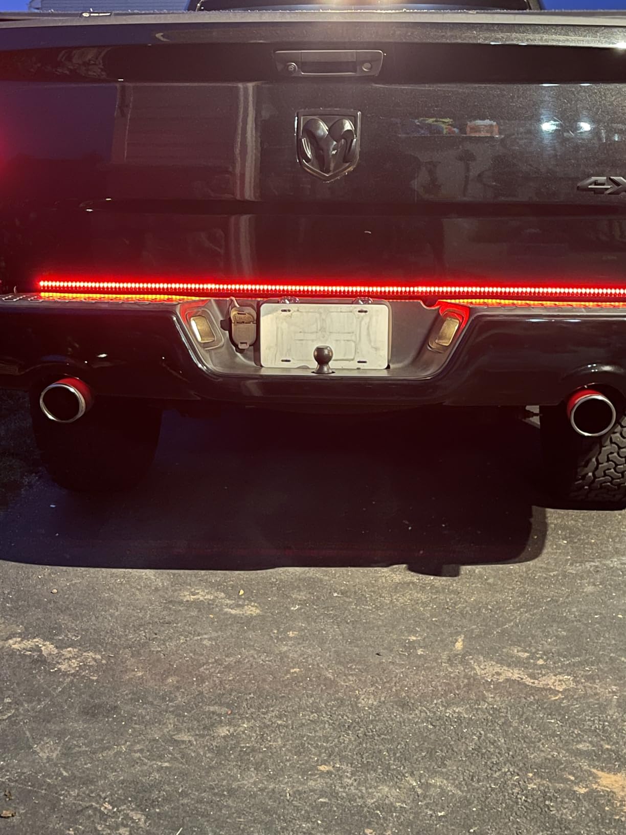 Tailgate Light Bar 60 Inch Triple Row Tail light bar for Pickup Trailer SUV RV VAN Full Function Red Brake White Reverse Amber Turn Signal double flash Light No Drill Install customer photo 1