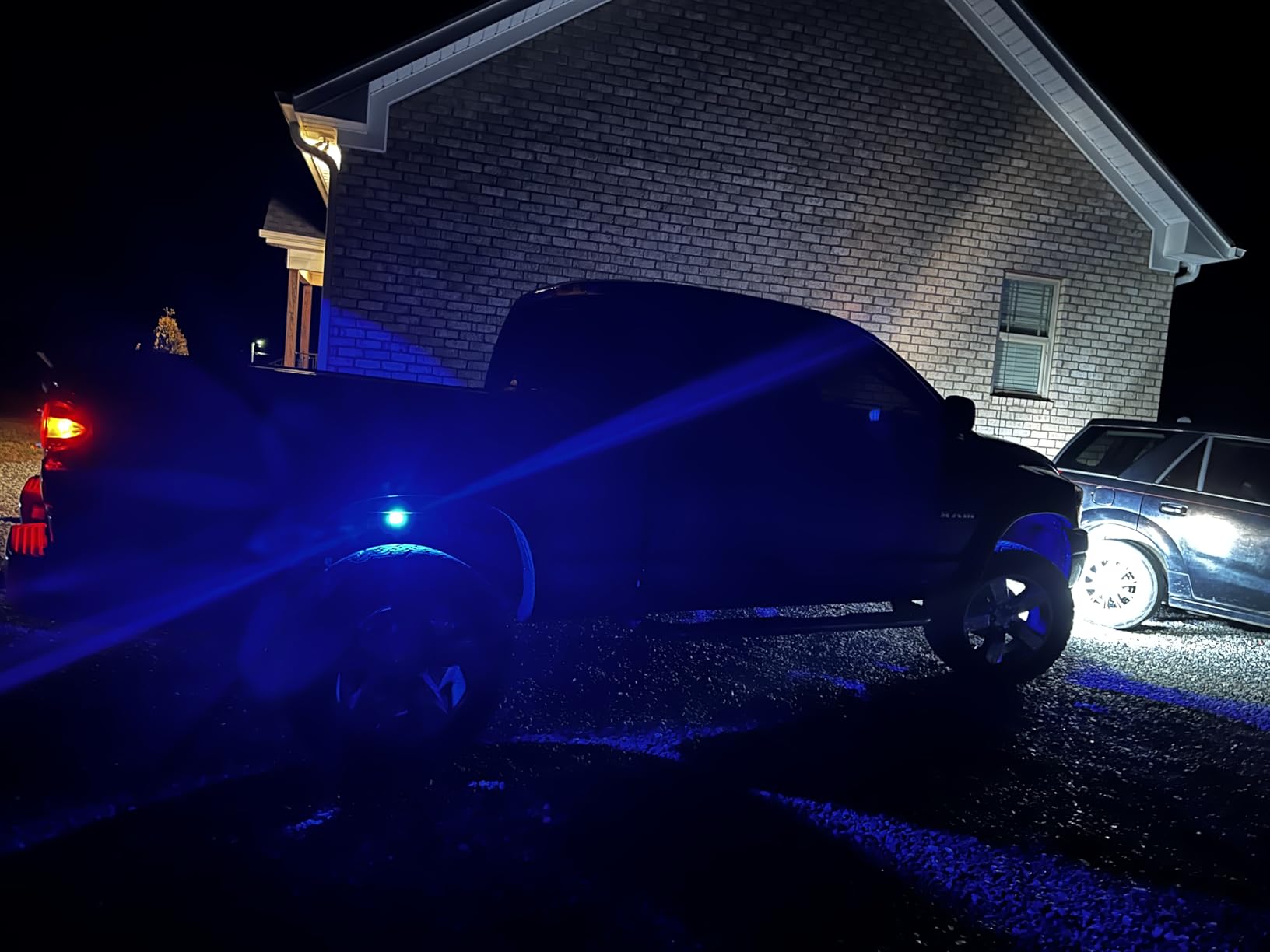 YiLaie RGB LED Rock Lights, 60 LEDs High Brightness Multifunction Neon Underglow Kit Waterproof Light with APP/RF Control Multicolor Lights for ATV RZR UTV SUV Off Road Car, DC 12V (4 Pods) customer photo 1