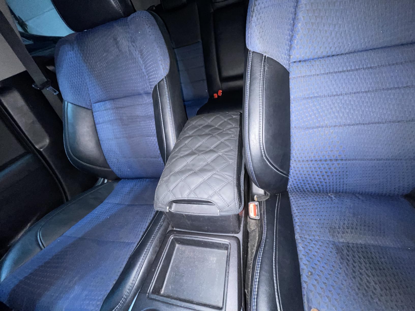 X AUTOHAUX Car Center Console Lid Armrest Seat Box Cover Protector Replacement Microfiber Leather for Toyota Camry 2012-2017 Armrest Lid Not Included Black customer photo 1