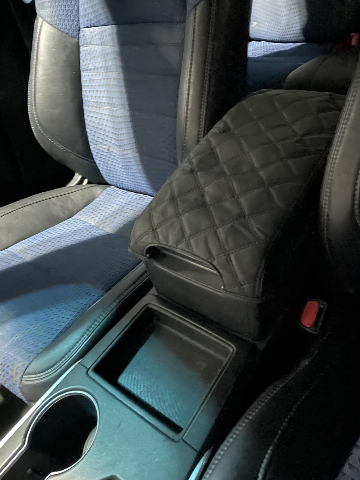 X AUTOHAUX Car Center Console Lid Armrest Seat Box Cover Protector Replacement Microfiber Leather for Toyota Camry 2012-2017 Armrest Lid Not Included Black customer photo 2