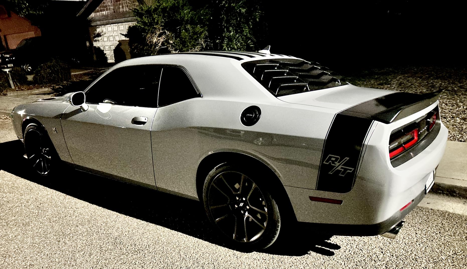 Rear Window Louver, Rear Windshield Sun Shade Cover Compatible with Dodge Challenger 2008-2022 2023 in GT Lambo Style, Matte Black ABS Material customer photo 1