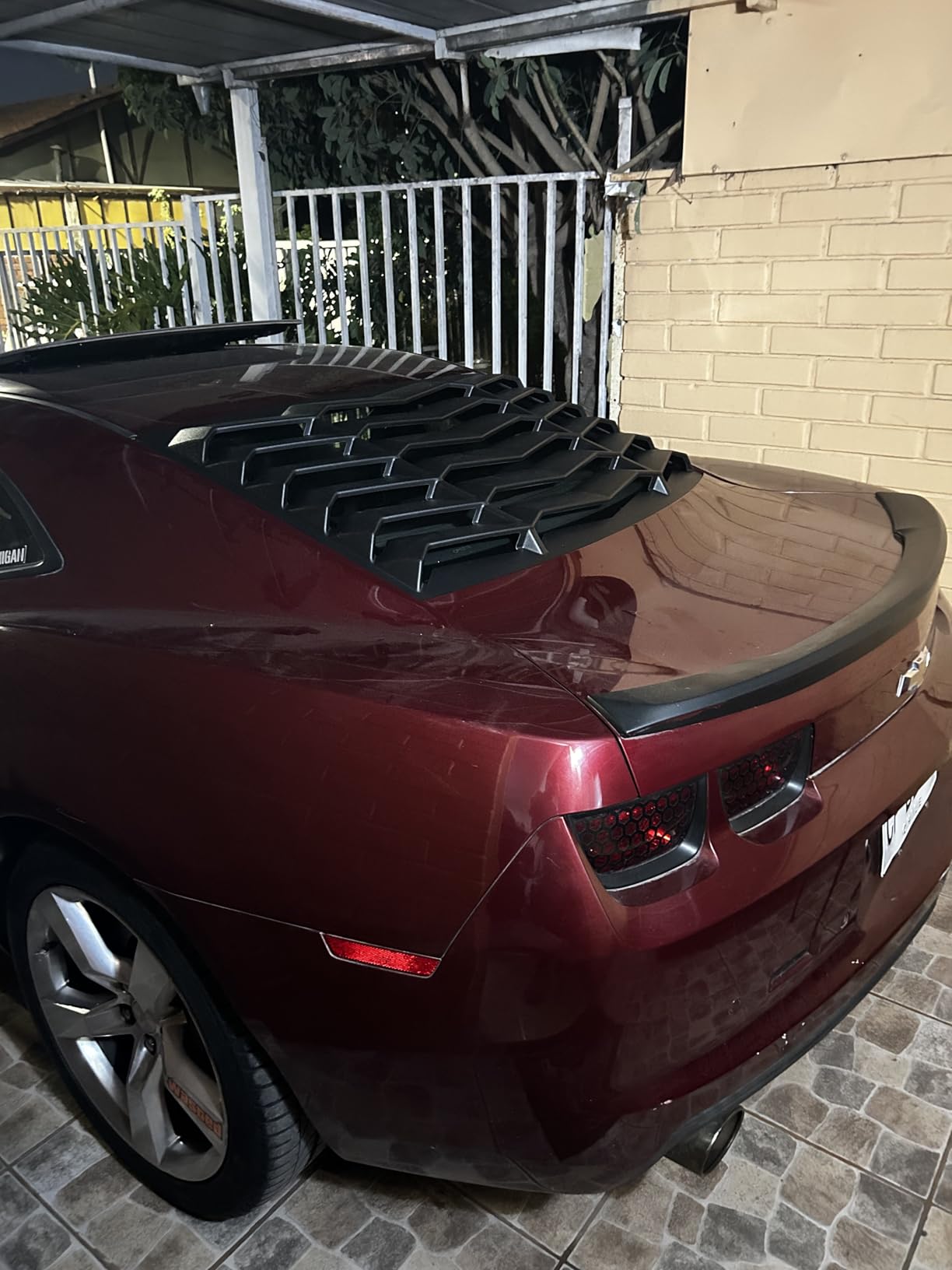 Rear+Side Window Louvers for Chevrolet Chevy Camaro 2016-2024 Windshield Sun Shade Cover Vent Scoop GT Lambo Style Custom Fit All Weather ABS (Matte Black) customer photo 1