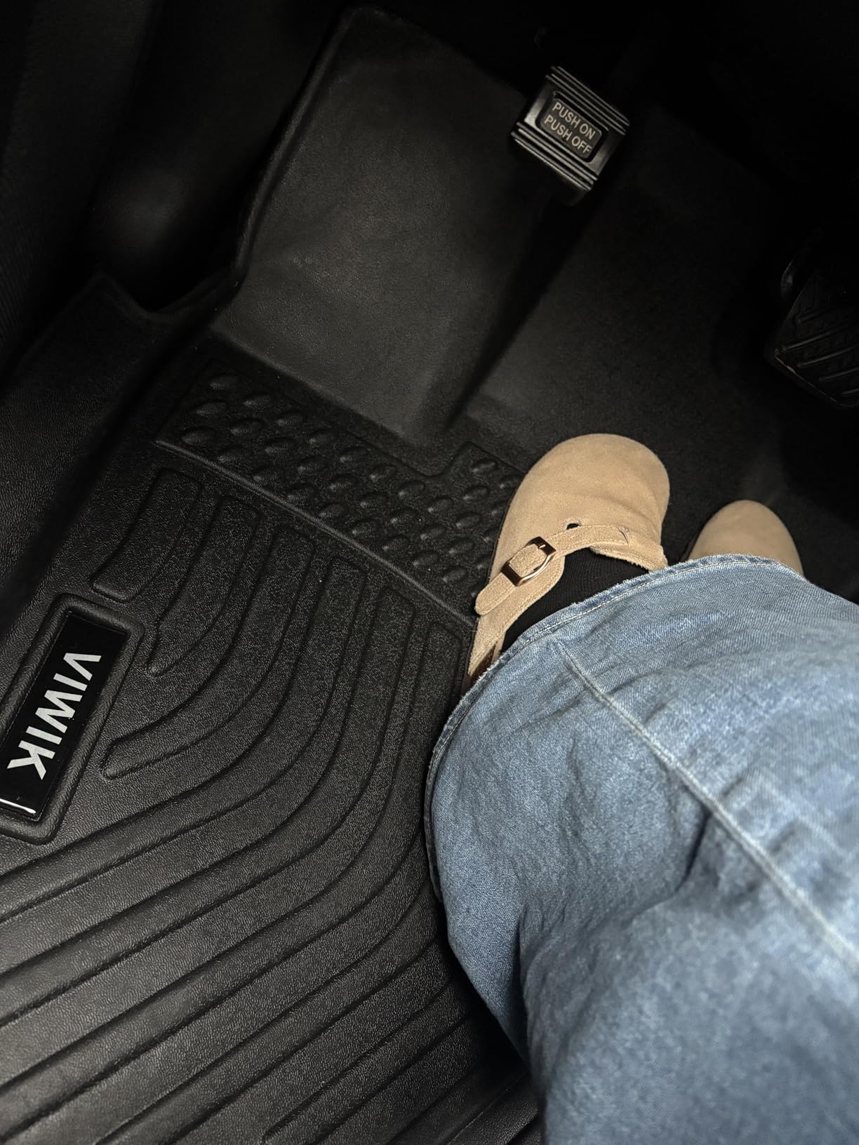 VIWIK Floor Mats Fit for Nissan Pathfinder 7 Seat 2013-2020 / QX60/ 2013 JX35 2014-2020, Car Mats All Weather Custom Floor Liners Full Set Include 1st 2nd 3rd Row, Automotive Floor Mats TPE Black customer photo 2