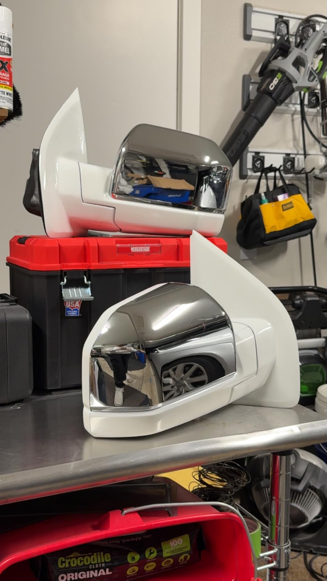 Chrome Plated Full Mirror Covers Compatible with 2015-2020 Ford F150 Pickup 2-Door 4-Door Side View Mirror Back Cover Cap customer photo 1