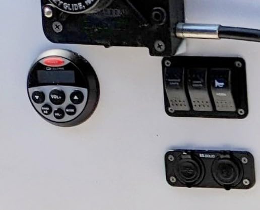 Momentary Horn Button Waterproof Rocker Switch Toggle - ON/OFF Blue LED Light - 12V 20Amp 24V 10Amp, 5 Pin For Automotive Cars Vehicles Marine Boats Trucks Trailers 4x4 Caravans RVs SUV ATV UTV customer photo 1