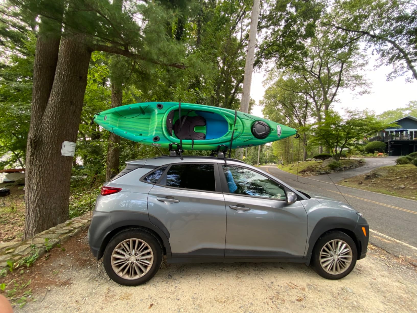 ERKUL Upgraded Roof Rack Cross Bars for Hyundai Kona 2018-2023 | Aluminum Crossbars with Anti Theft Lock for Rooftop | Compatible with Flush Rails - Silver customer photo 1