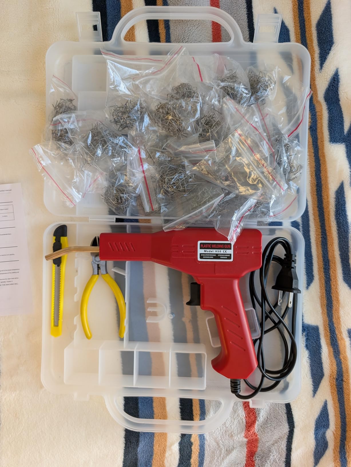 ATOLS Upgraded Plastic Welder, 1000PCS Staples, Pure Copper Transformer, Rapid Heating, Plastic Welding Kit, Hot Stapler Kit, Plastic Welder Gun Kit, Car Bumper Repair Kit, Plastic Repair Kit customer photo 1