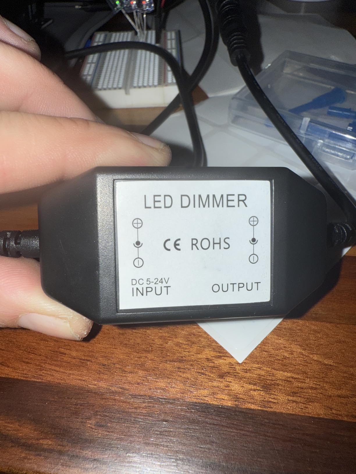 weideer 2Pcs DC12V-24V LED Strip Lights Dimmer Switch PWM Rotary Dimmer Controller Inline Dimmer Switch for LED String Lights Christmas Lights Black K-018-BK customer photo 1