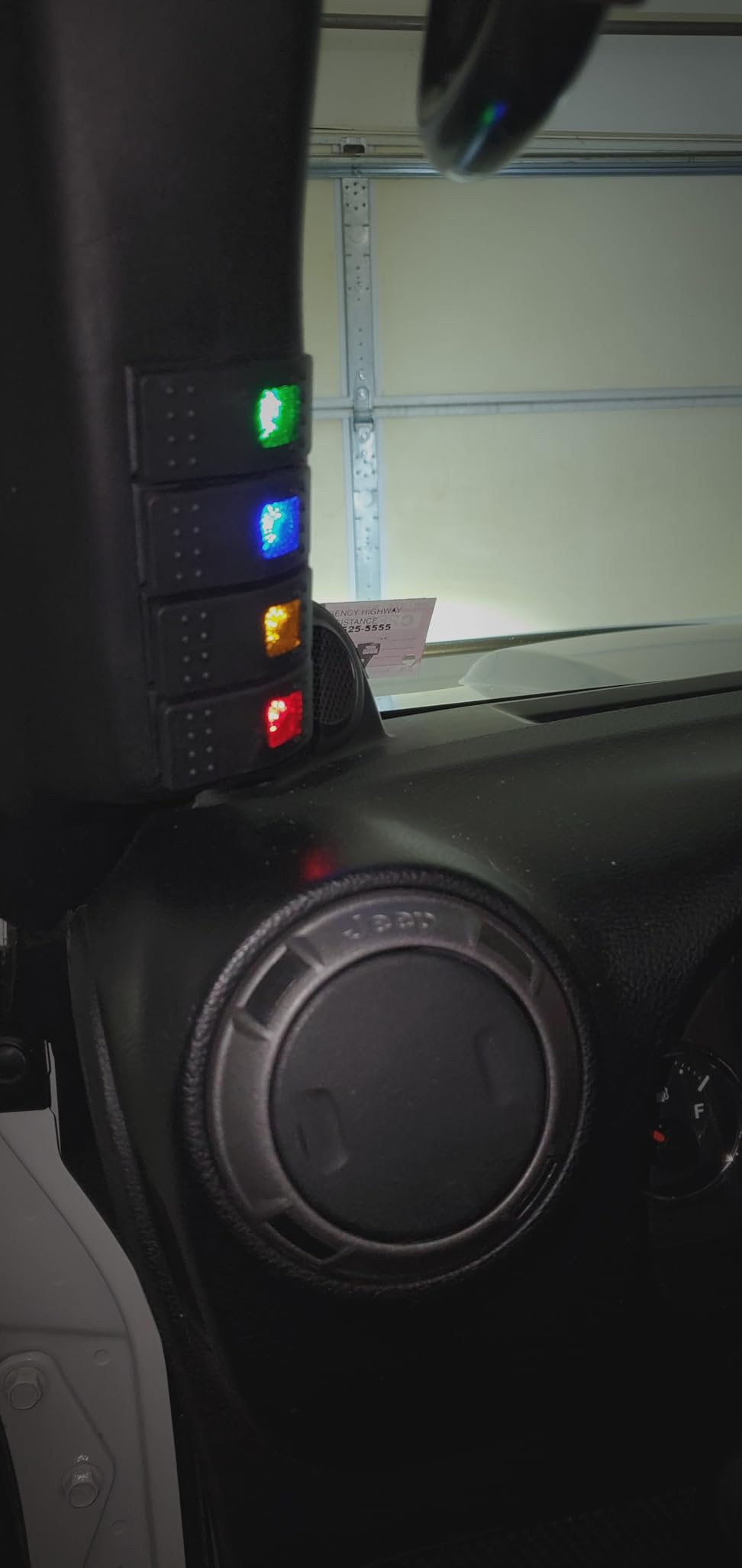 Hooke Road for Jeep JK Wrangler Light Switch Panel Driver Side A-Pillar Switch Pod w/ 4X Switches for Jeep JK Wrangler & Unlimited 2011-2018 customer photo 2