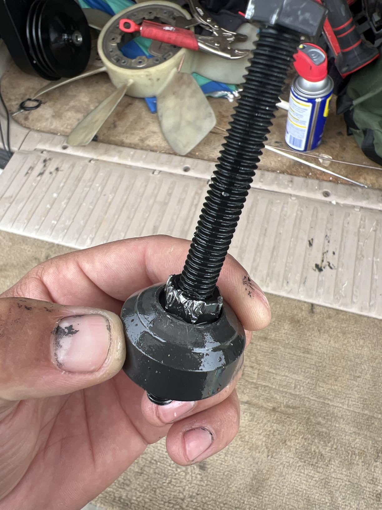 DPTOOL Power Steering Pump Pulley Puller Remove Install Tool Compatible with Ford GM Volkswagen Chrysler Vehicles customer photo 2