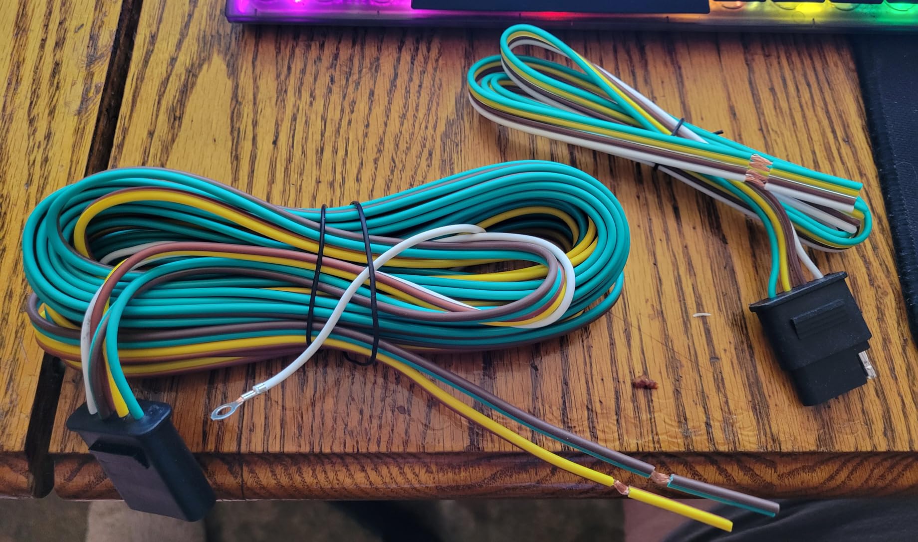 LIMICAR Trailer Wiring Harness Kit, 25ft Trailer Wire with 4 Flat Extension Connector, 4 Pin Flat Wishbond Wiring Light Kit for Utility Boat customer photo 1