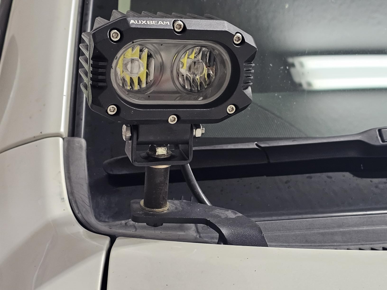 Auxbeam 4 Inch LED Light Pods, 60W Square Offroad Driving Light Super Bright 120° White Broad Flood Beam Pods Light with Off Road Wiring Harness for Wrangler Truck Pickup SUV ATV UTV (2 Pcs) customer photo 1