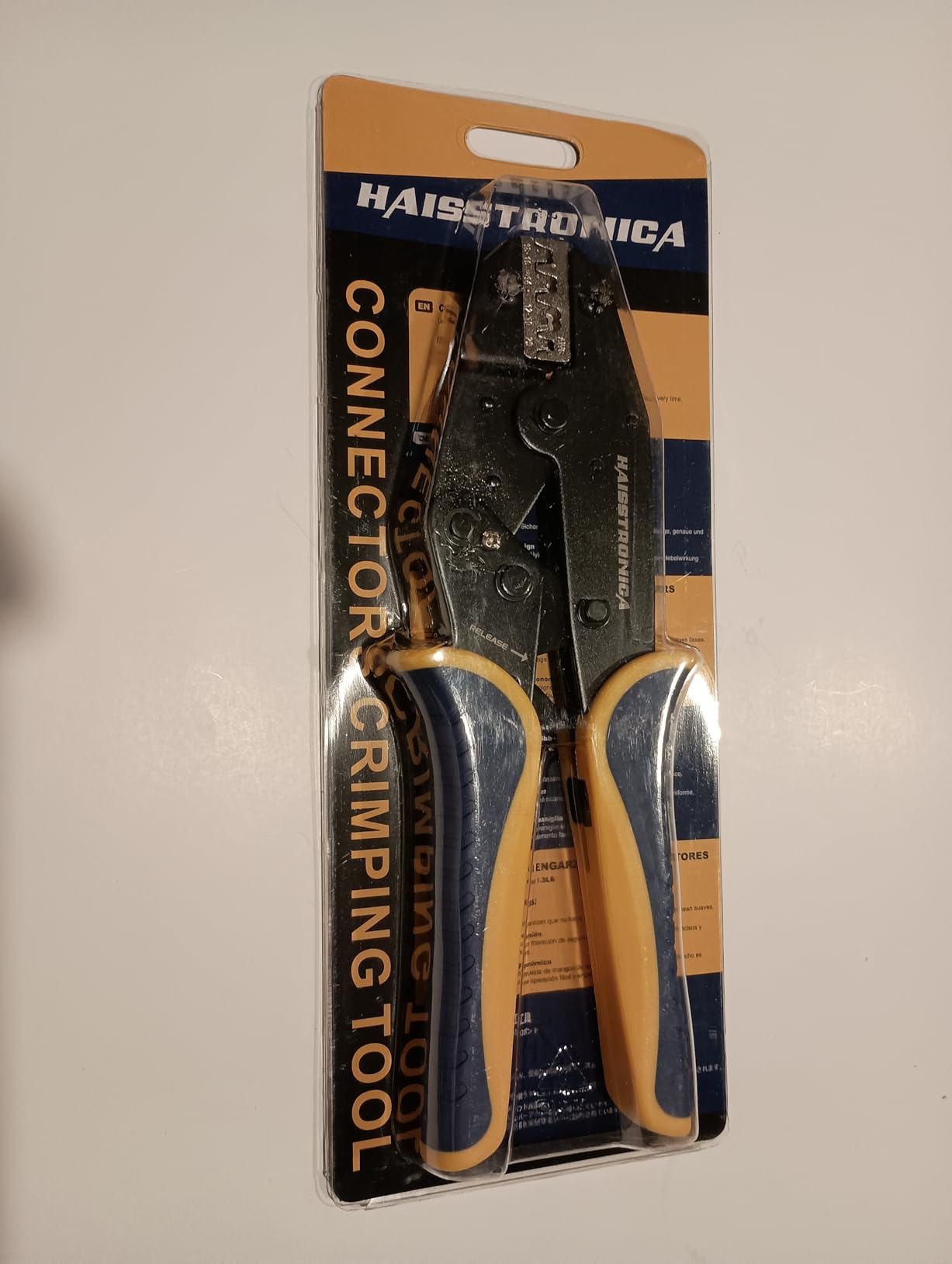 Haisstronica Crimping Tool for Non-Insulated Open Barrel Terminals Receptacles,AWG 22-10 Ratchet Wire Crimper Tool,Wire Terminal Crimper HS-5327 customer photo 2