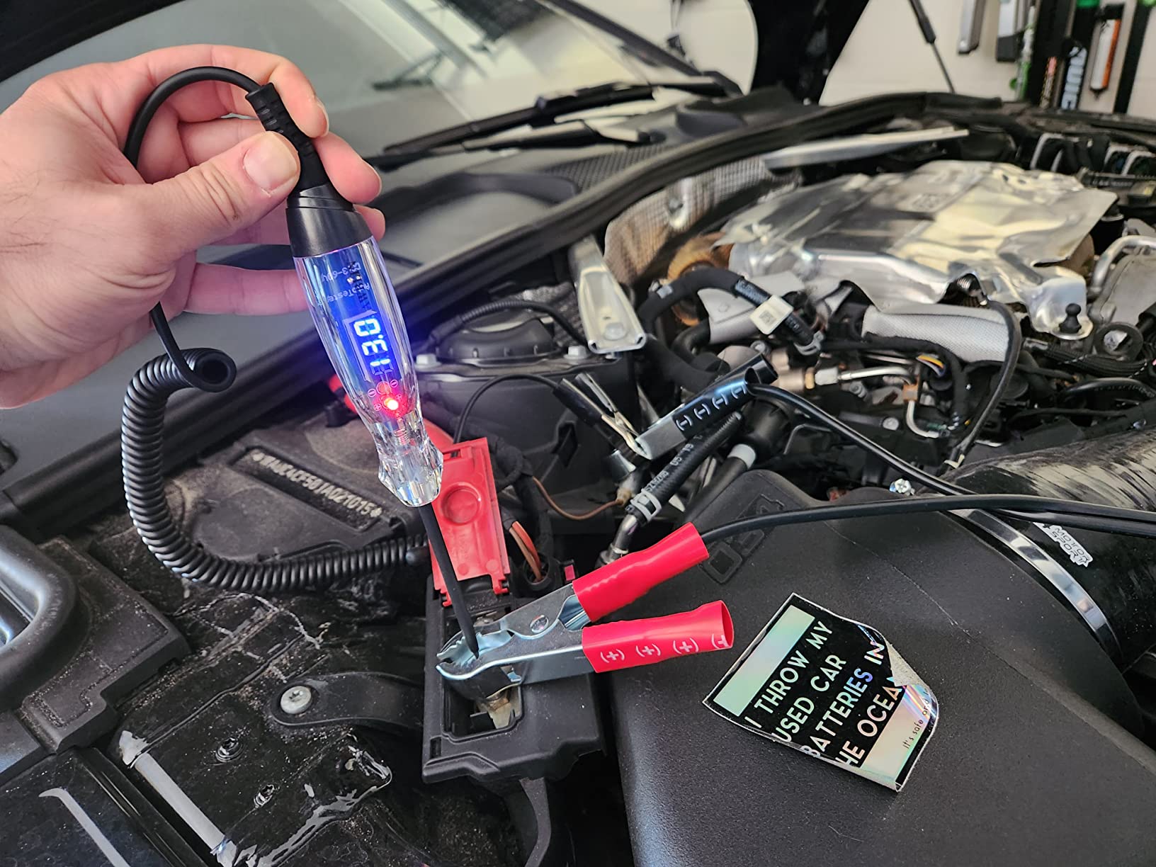 Automotive Test Light 3-60V DC Digital LED Circuit Tester, Heavy Duty Light Tester with Voltmeter, Auto Bidirectional Voltage Tester Electric Test Pen customer photo 1