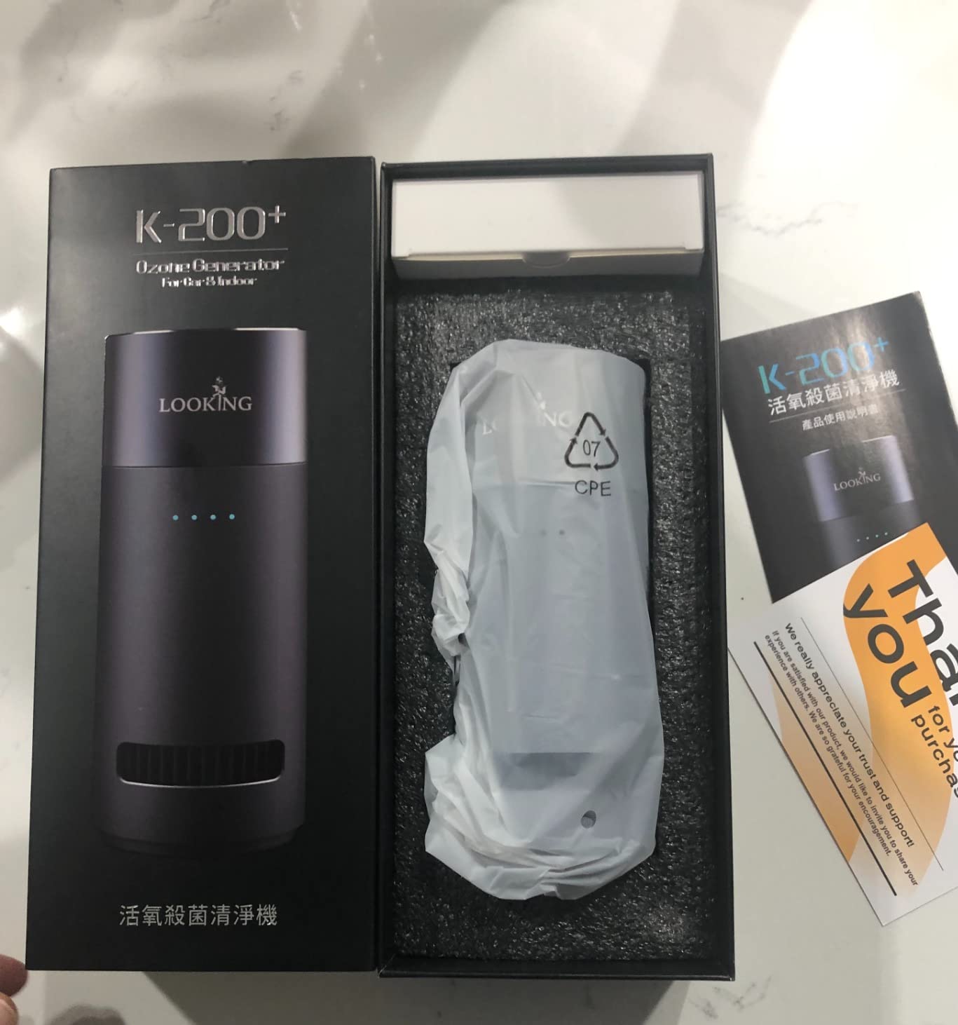 LKT Ozone Generator for Car Odor Removal, Portable O3 Machine for Smoke & Pet Smell, Odor Eliminator for Car Interior, Auto Detailing, Room & Small Space Use, Timer Control customer photo 2