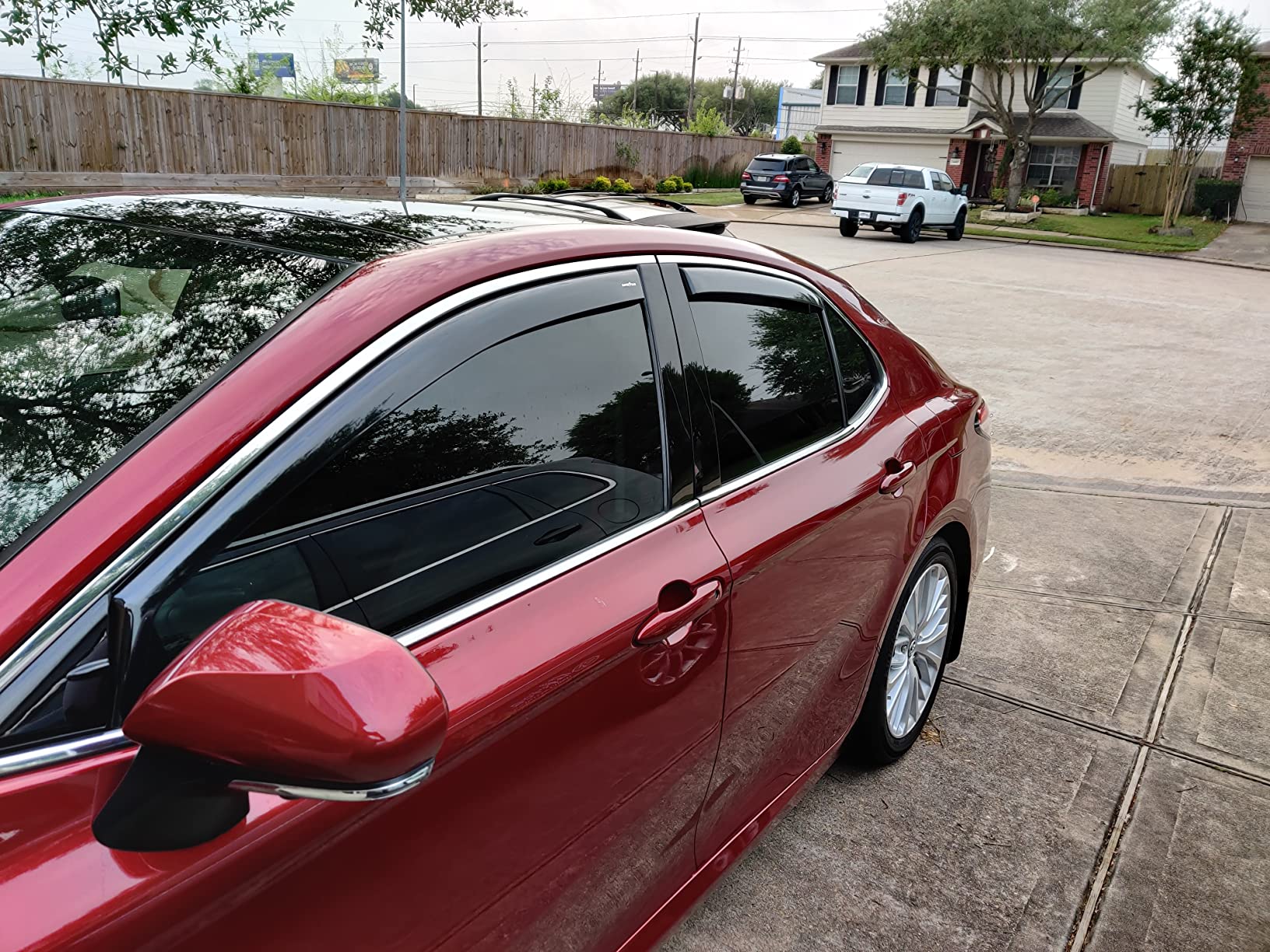 Goodyear Shatterproof in-Channel Window Deflectors for Toyota Camry 2018-2024, Rain Guards, Window Visors for Cars, Vent Deflector, Car Accessories, 4 pcs - GY003450LP customer photo 2