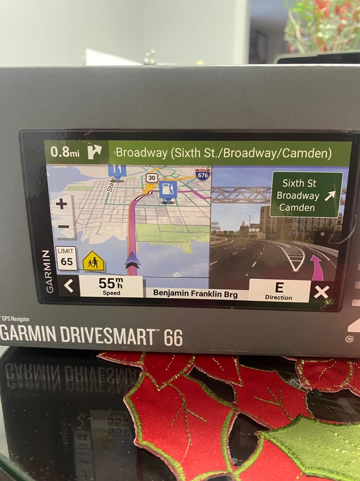 Garmin DriveSmart 66, 6-inch Car GPS Navigator with Bright, Crisp High-Resolution Maps and Garmin Voice Assist customer photo 2